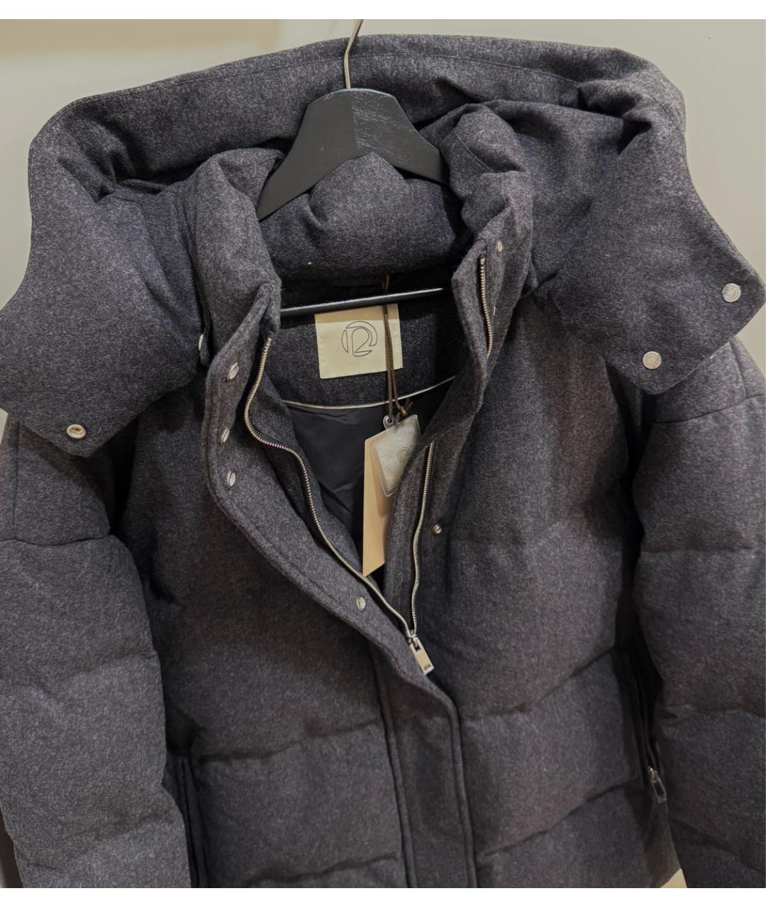 12 STOREEZ Антрацитовый шерстяной пуховик, фото 6