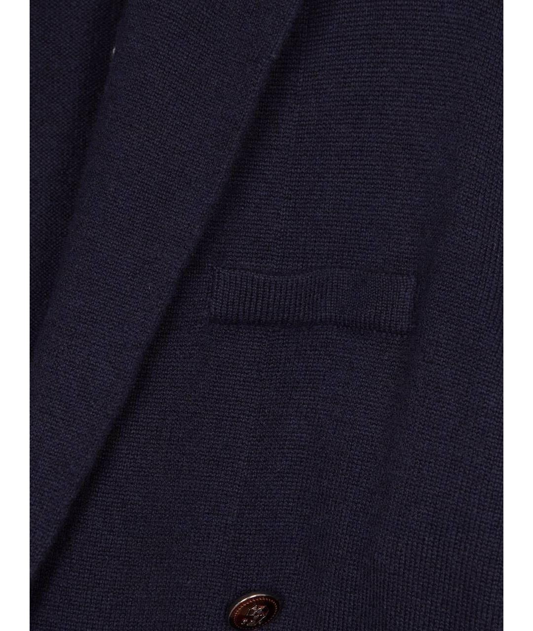 BRUNELLO CUCINELLI Темно-синий кашемировый пиджак, фото 7