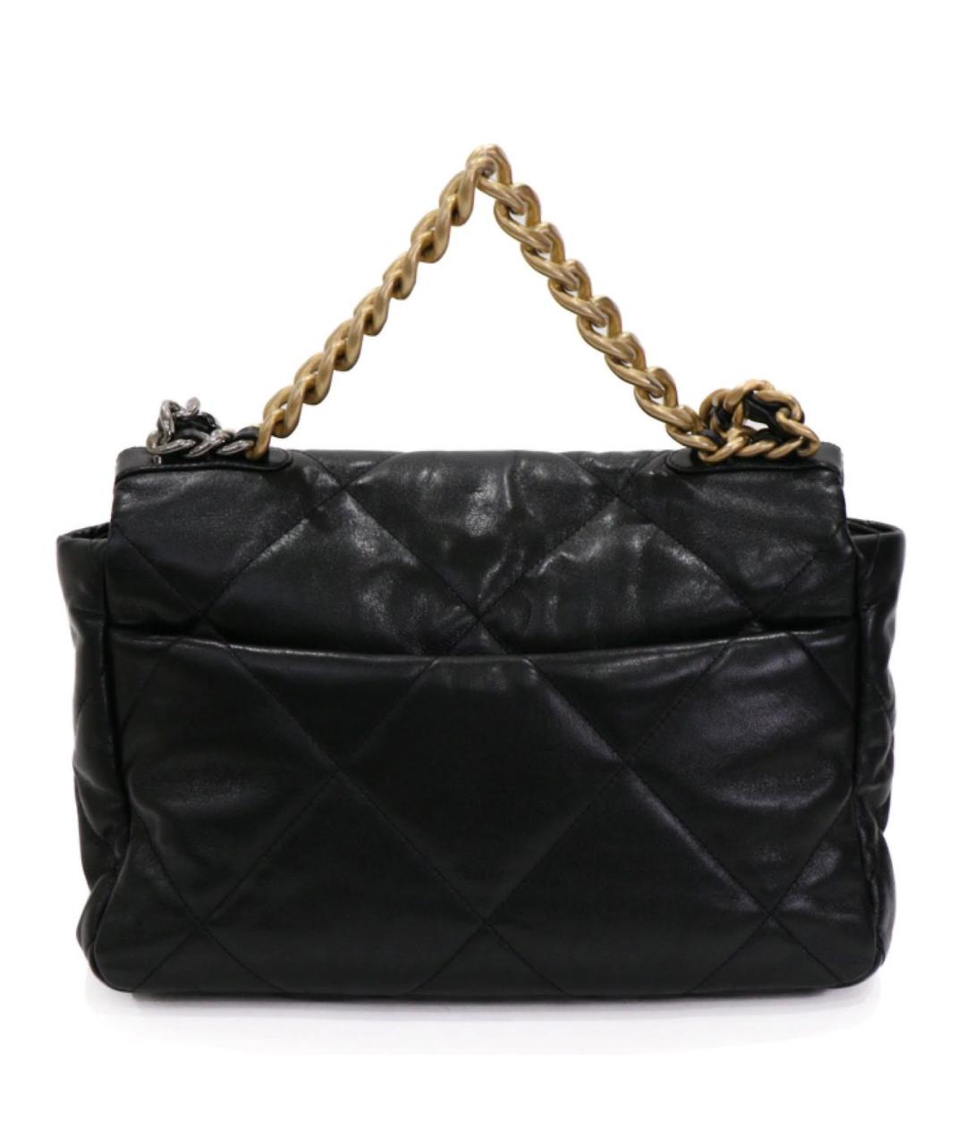CHANEL Черная кожаная сумка с короткими ручками, фото 4