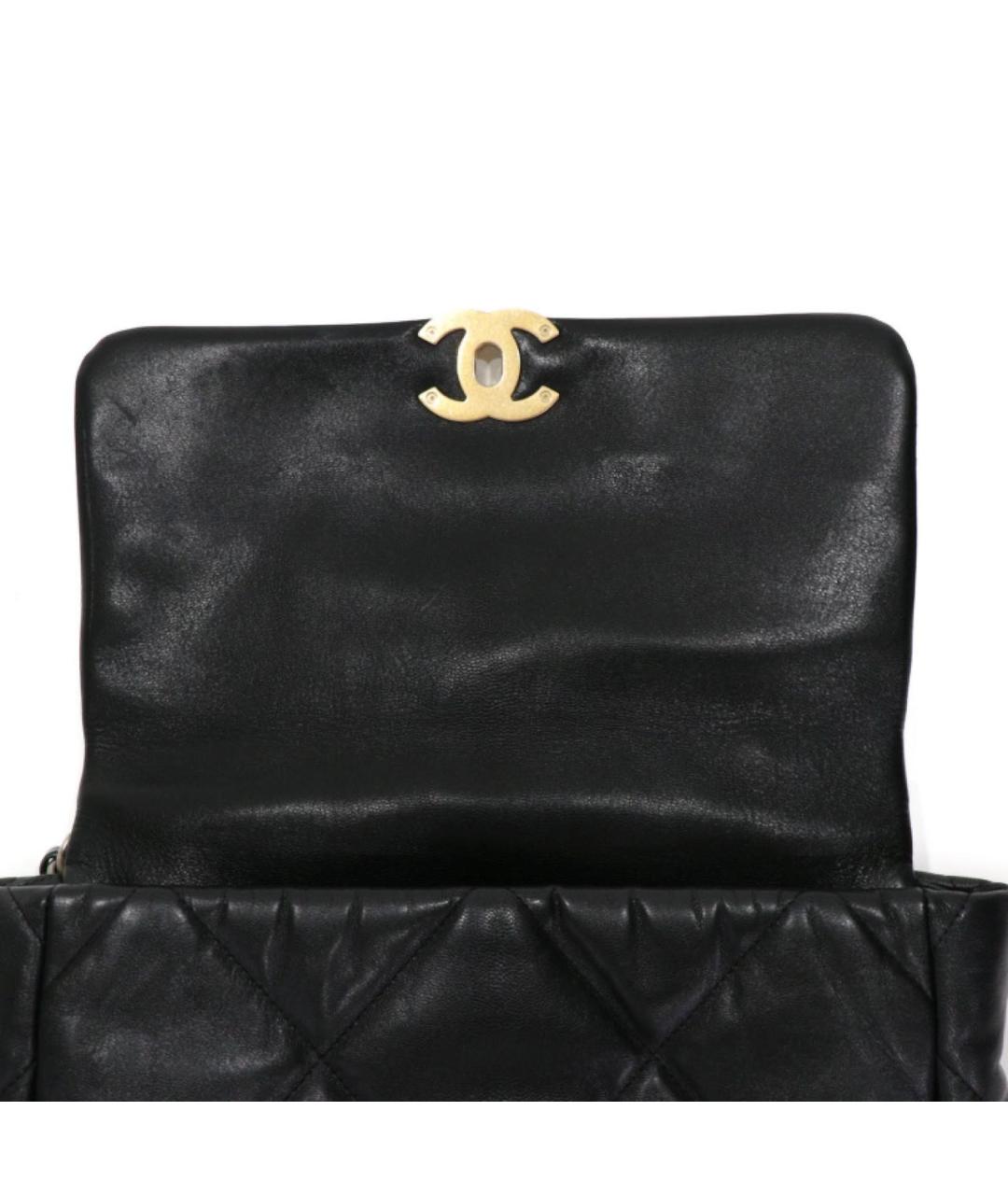 CHANEL Черная кожаная сумка с короткими ручками, фото 7