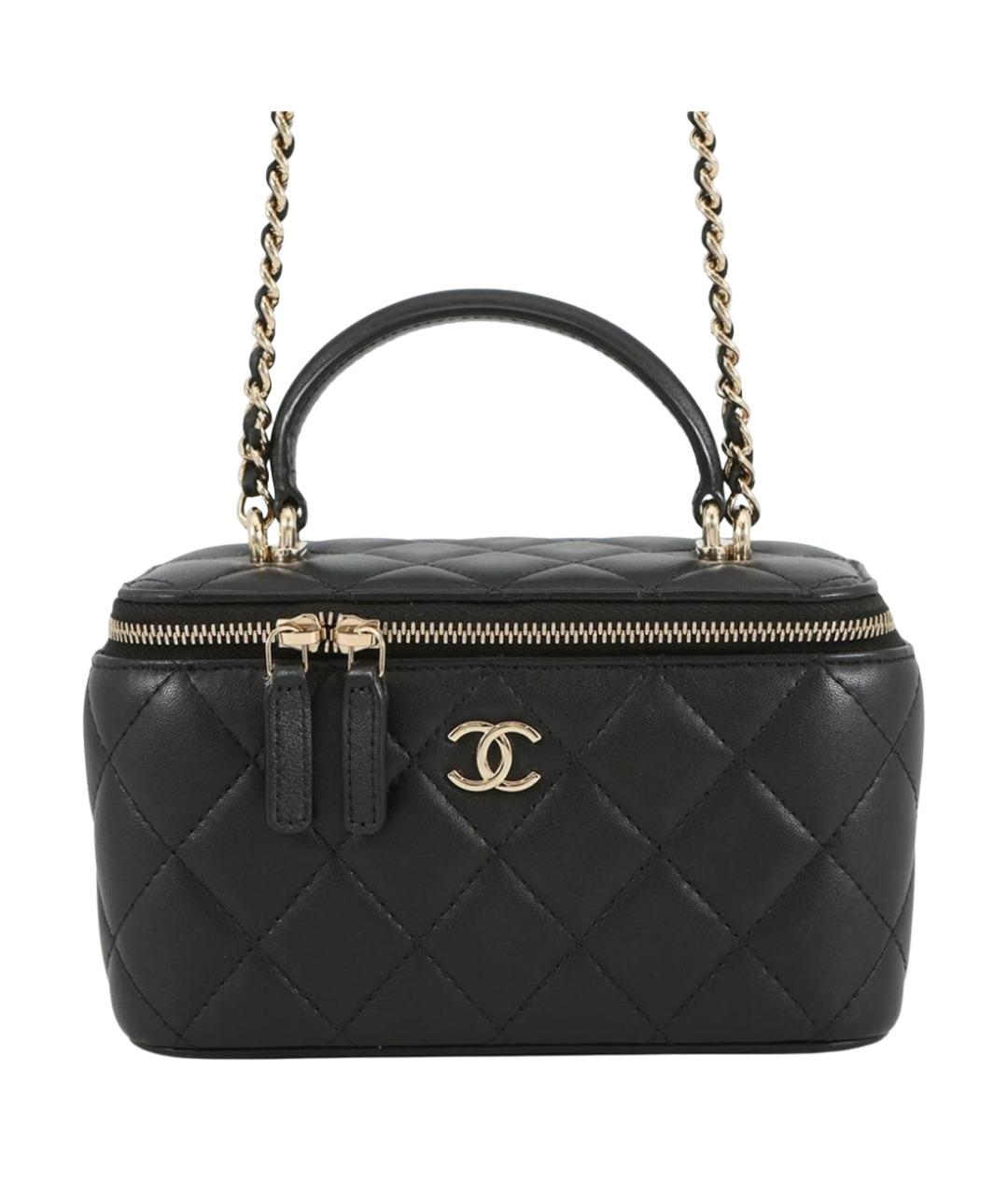 CHANEL Черная кожаная сумка через плечо, фото 1