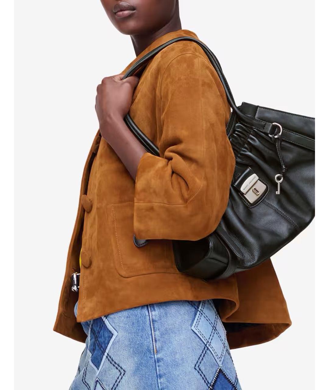 MARC JACOBS Черная кожаная сумка через плечо, фото 5