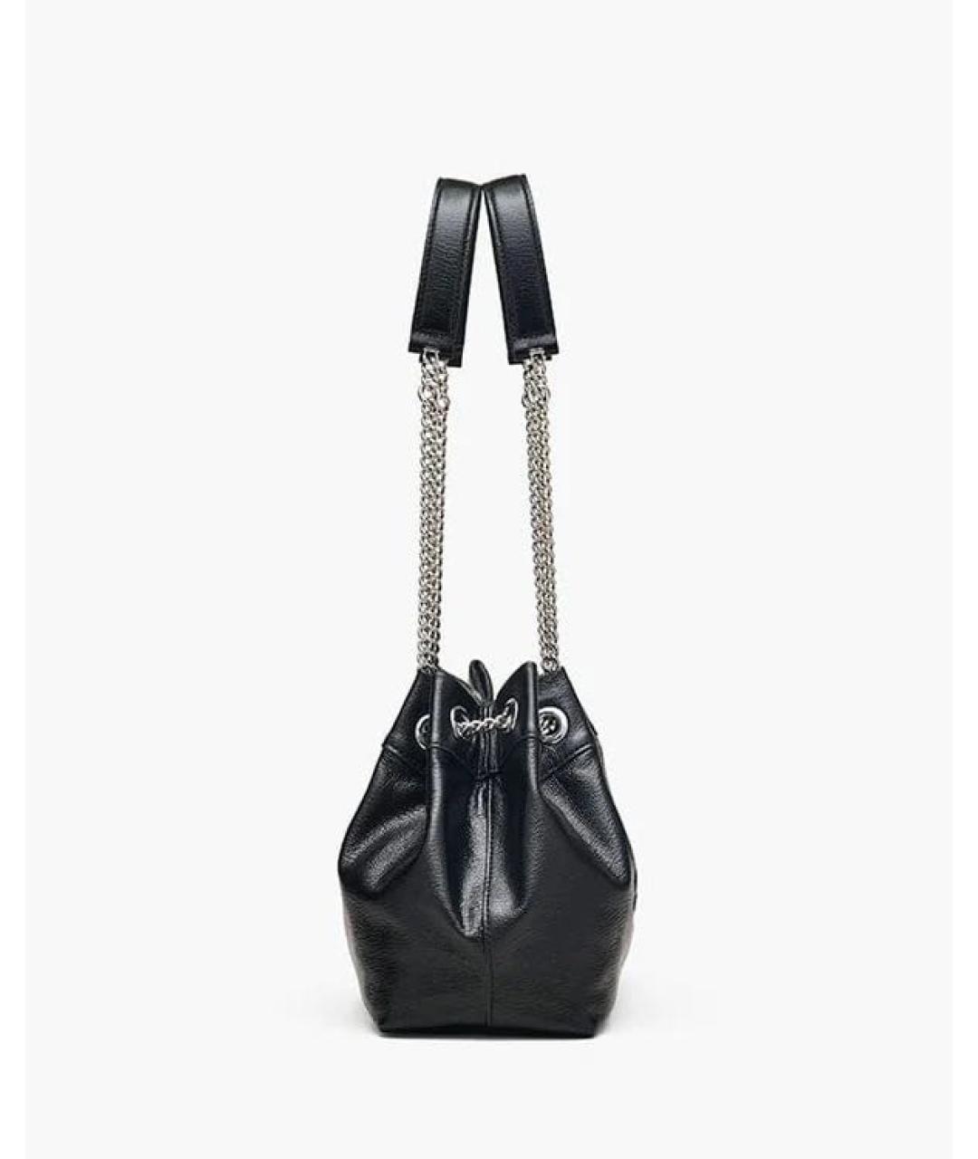 MARC JACOBS Черная кожаная сумка через плечо, фото 6