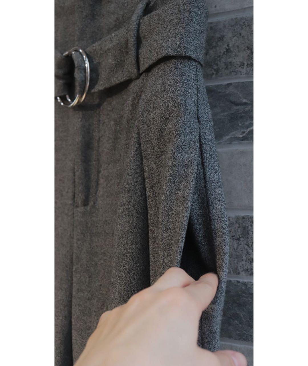 IRO Серые шерстяные брюки широкие, фото 5