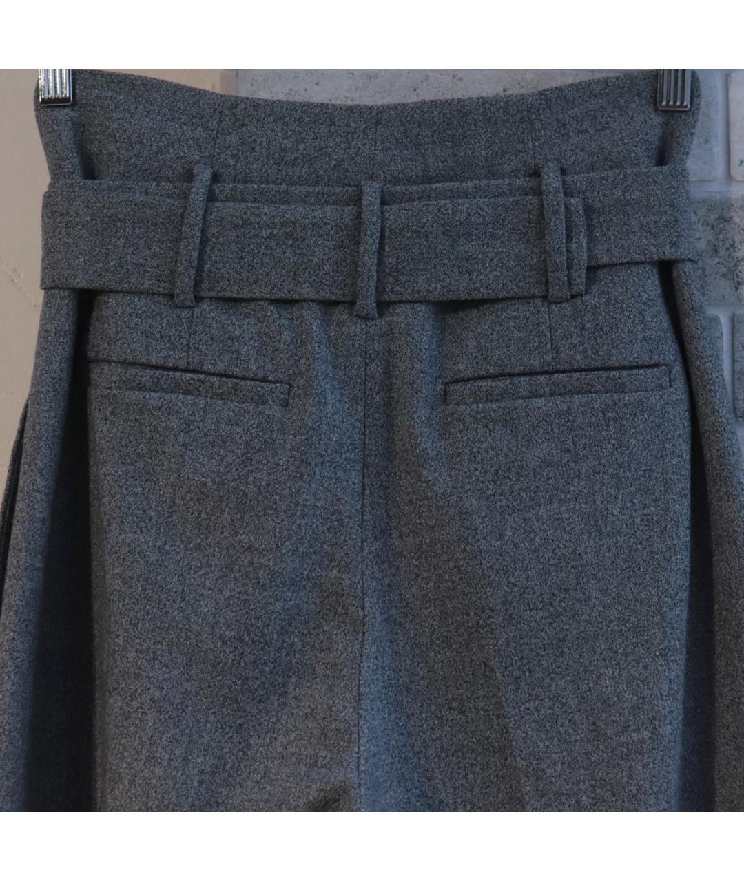 IRO Серые шерстяные брюки широкие, фото 6