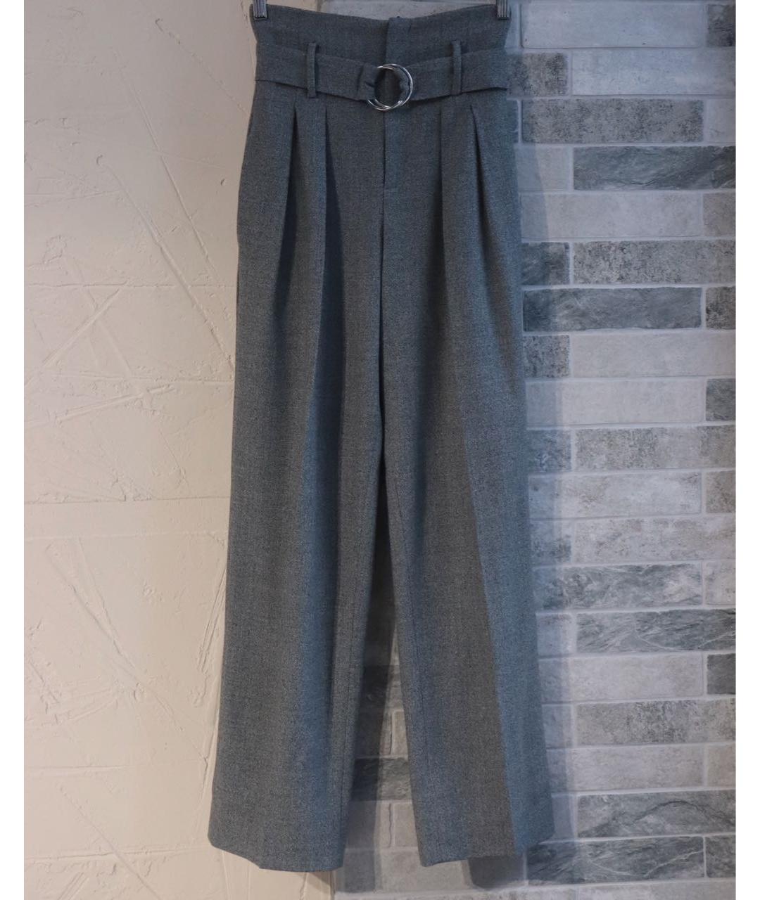 IRO Серые шерстяные брюки широкие, фото 2
