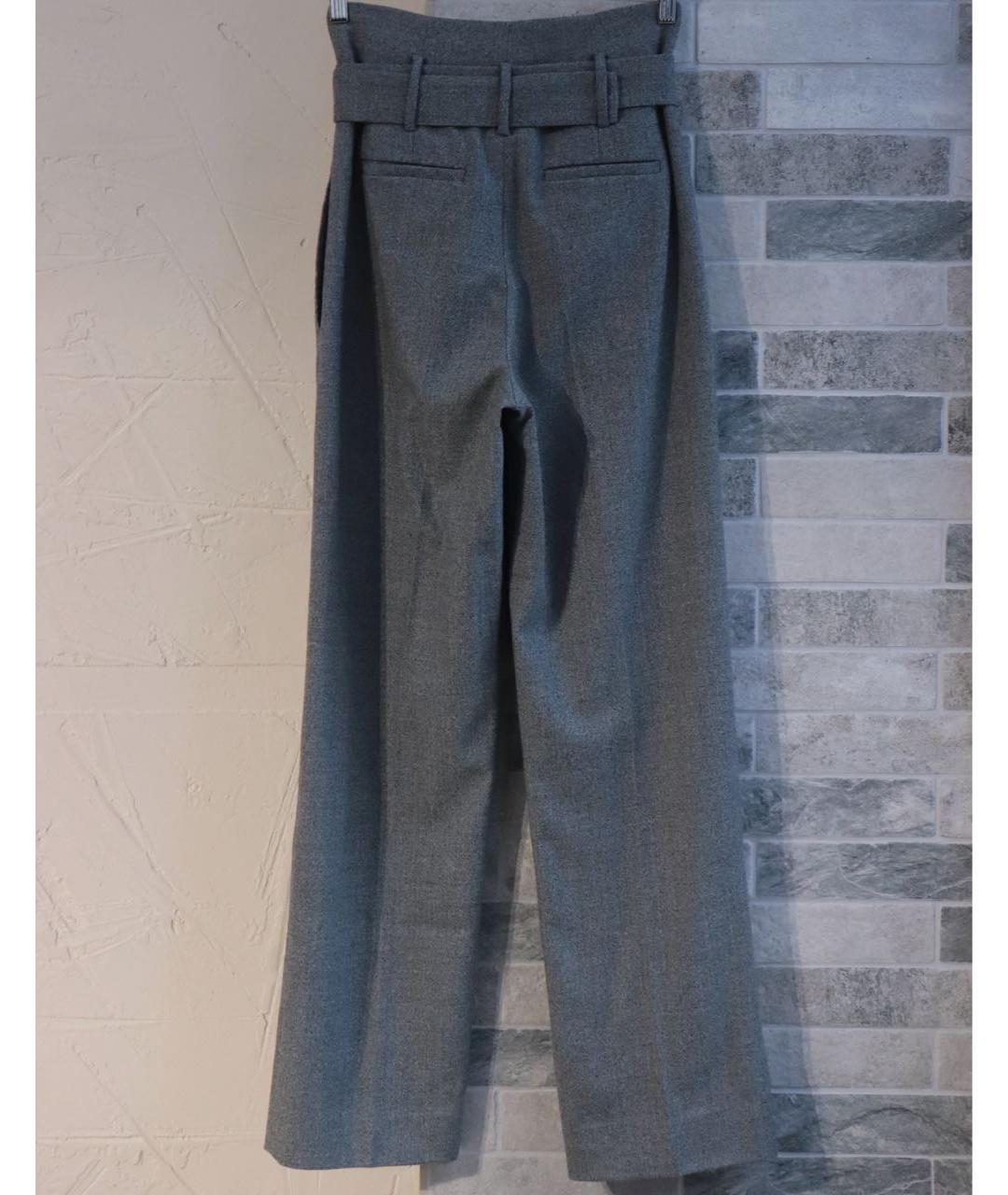 IRO Серые шерстяные брюки широкие, фото 3