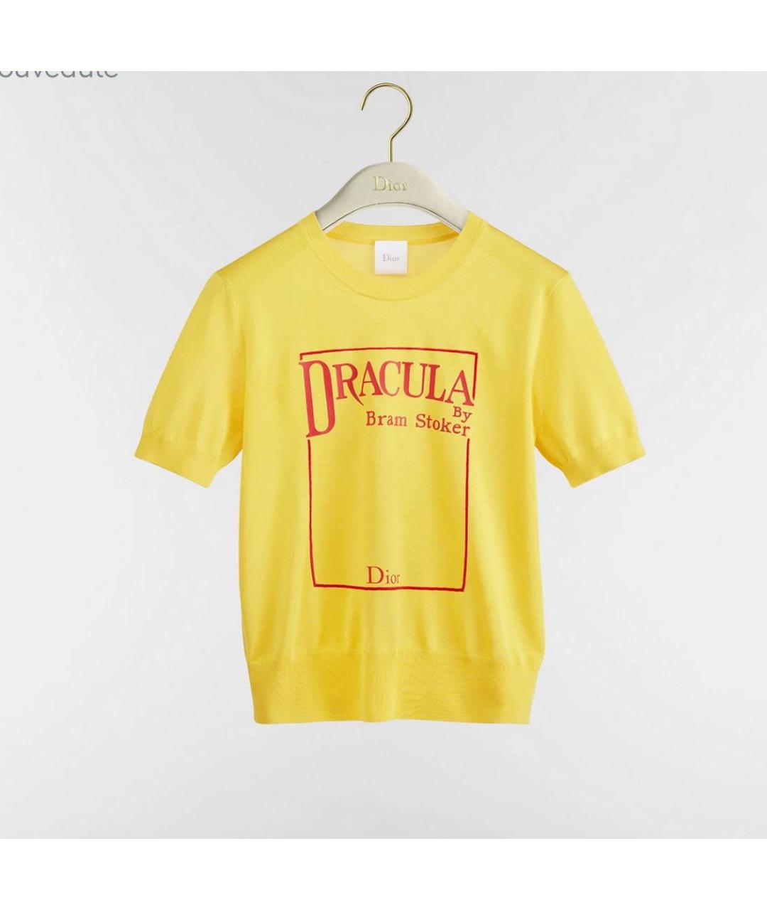 CHRISTIAN DIOR Желтый джемпер / свитер, фото 4