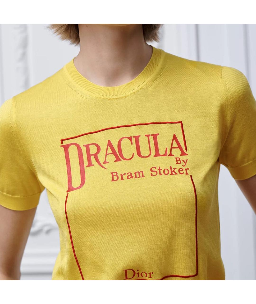 CHRISTIAN DIOR Желтый джемпер / свитер, фото 3