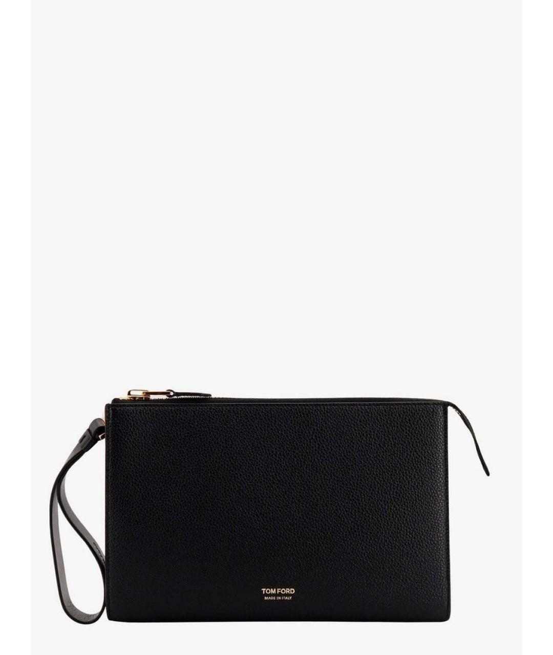 TOM FORD Черная кожаная барсетка, фото 7