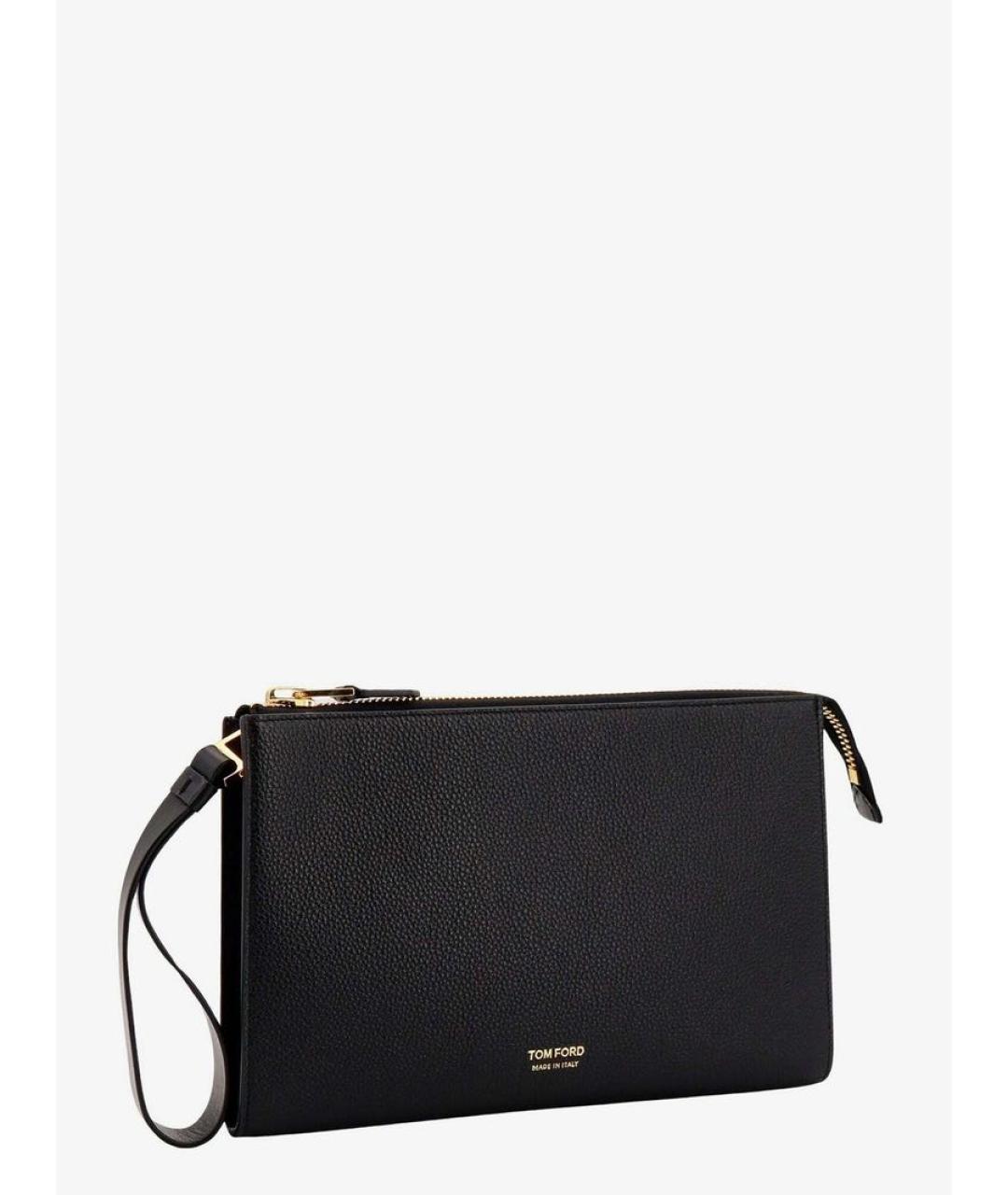 TOM FORD Черная кожаная барсетка, фото 3