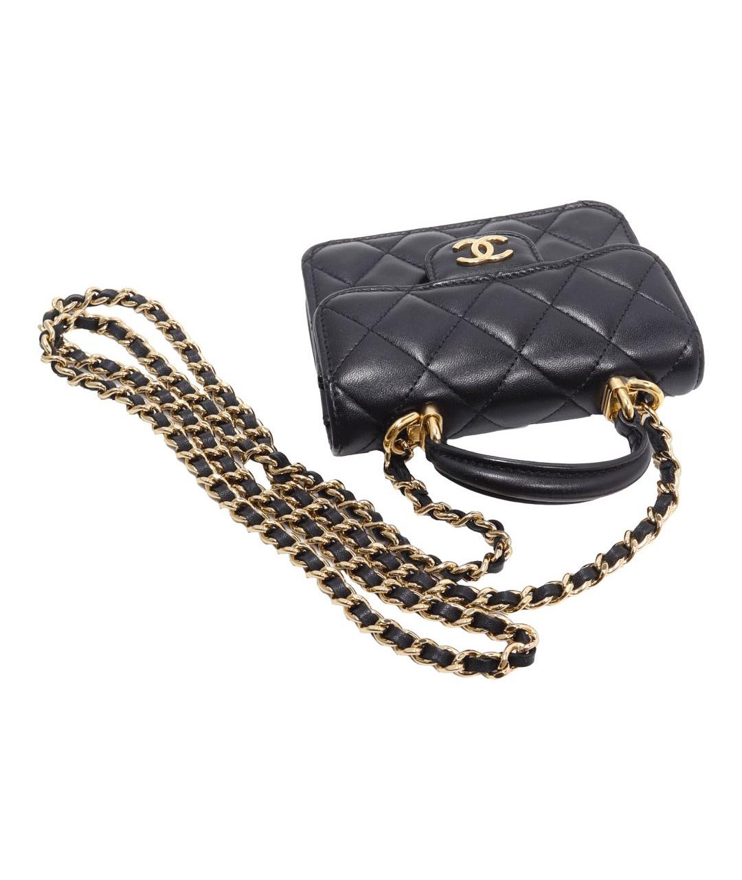 CHANEL Черная кожаная сумка через плечо, фото 4