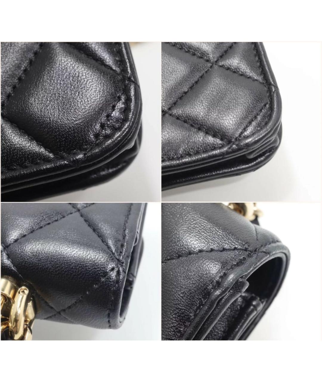 CHANEL Черная кожаная сумка через плечо, фото 6