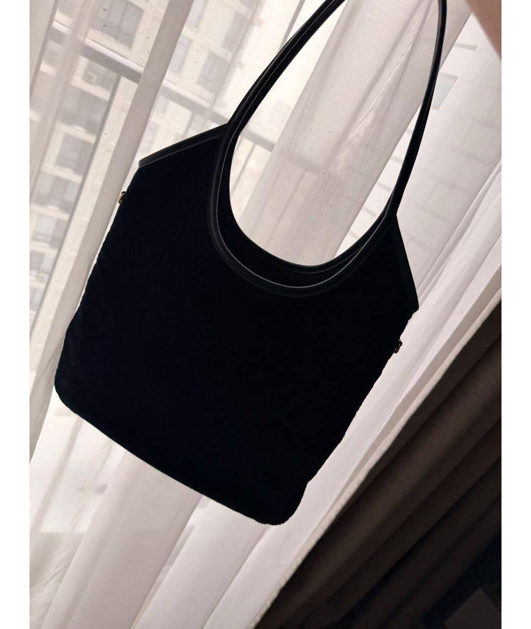 MIU MIU Темно-синяя тканевая сумка тоут, фото 3