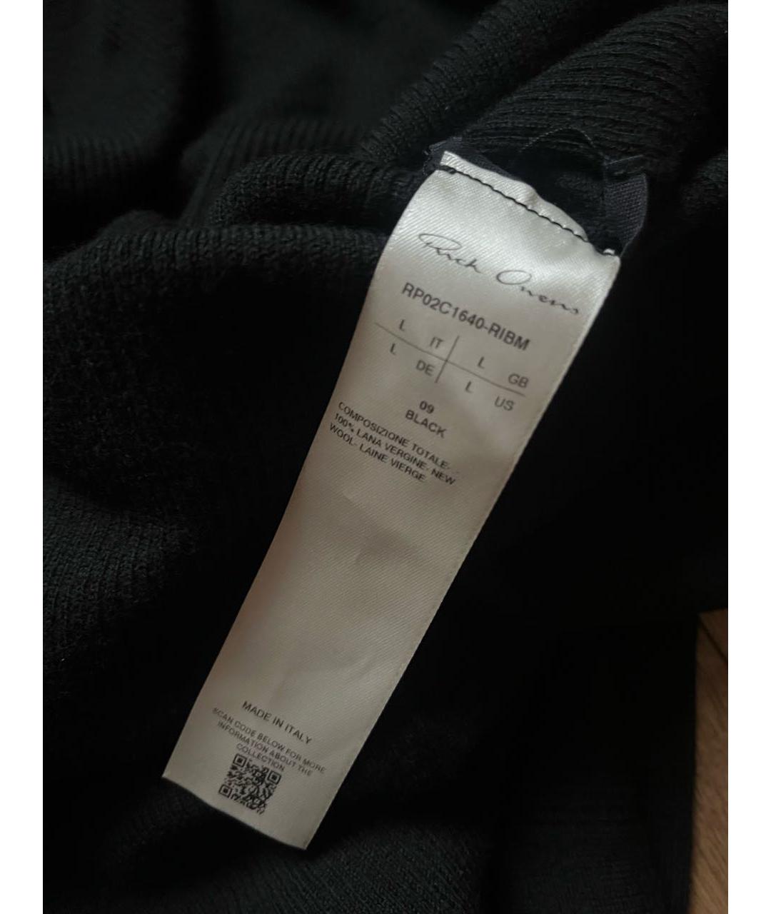 RICK OWENS Черное шерстяное повседневное платье, фото 5