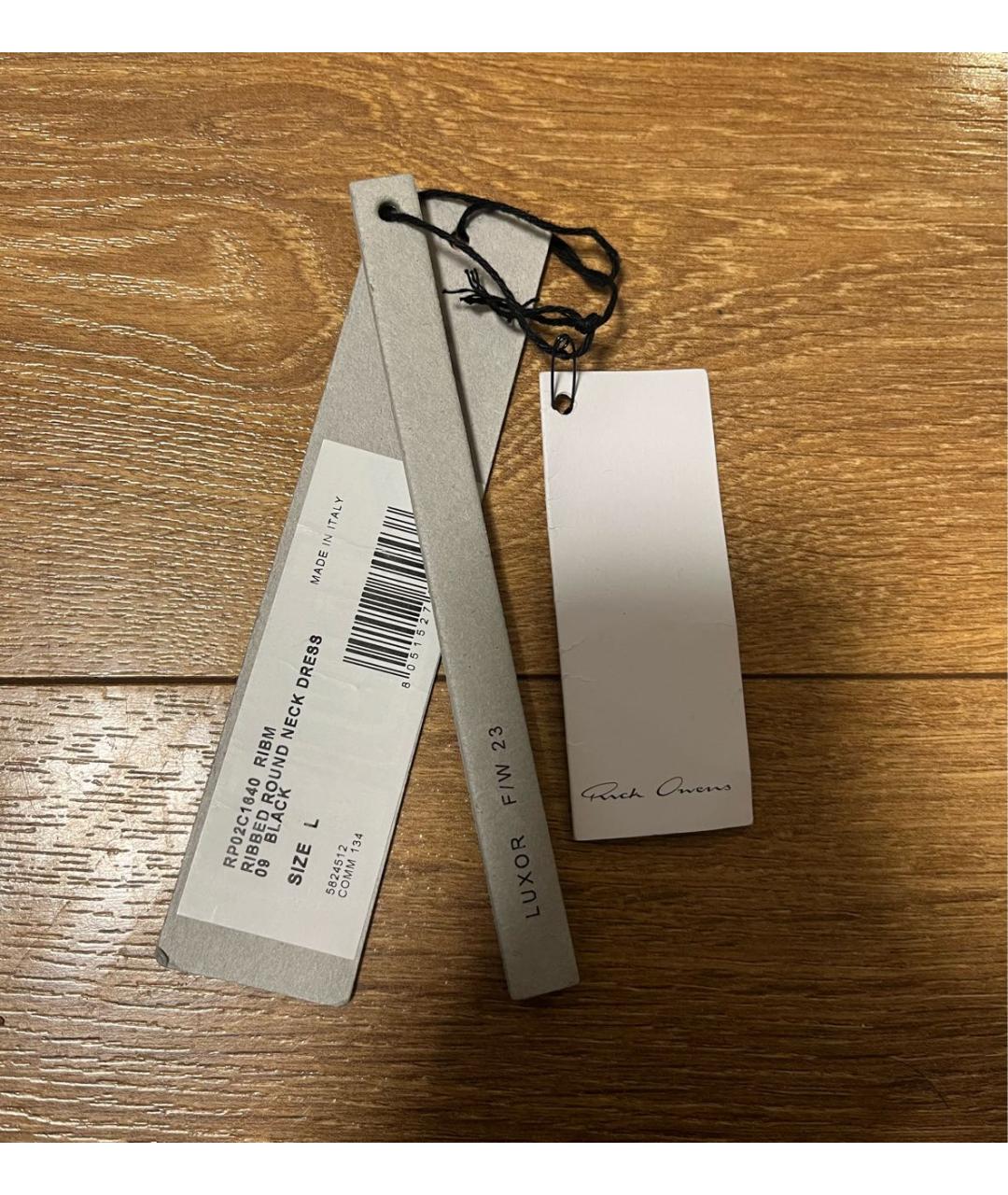 RICK OWENS Черное шерстяное повседневное платье, фото 7