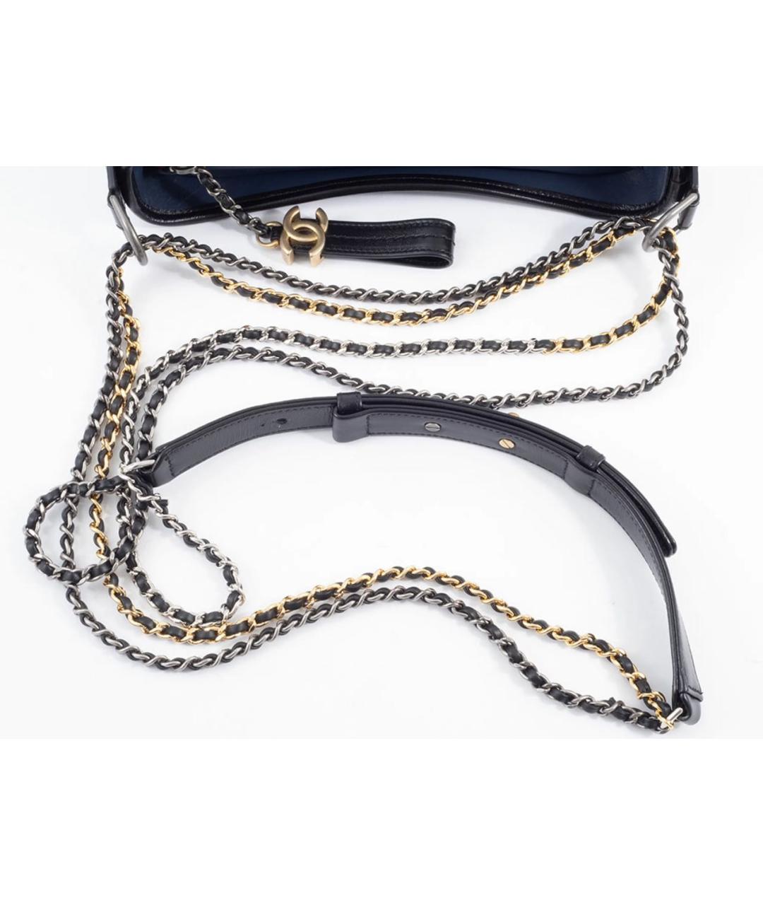 CHANEL Синяя кожаная сумка через плечо, фото 5