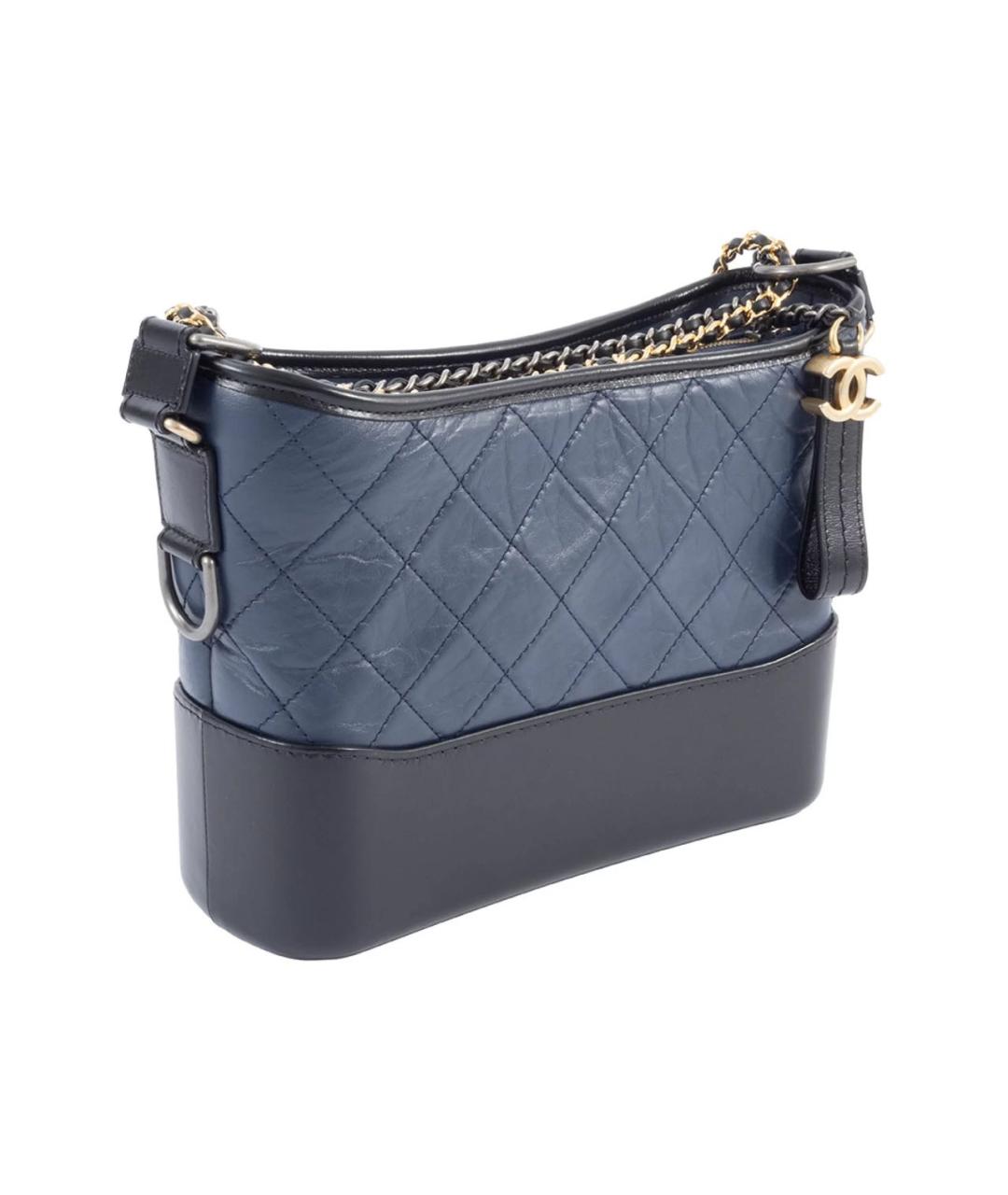 CHANEL Синяя кожаная сумка через плечо, фото 3