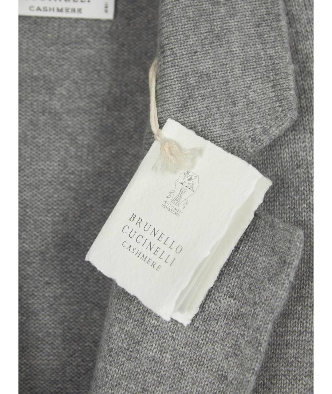 BRUNELLO CUCINELLI Серый кашемировый пиджак, фото 3
