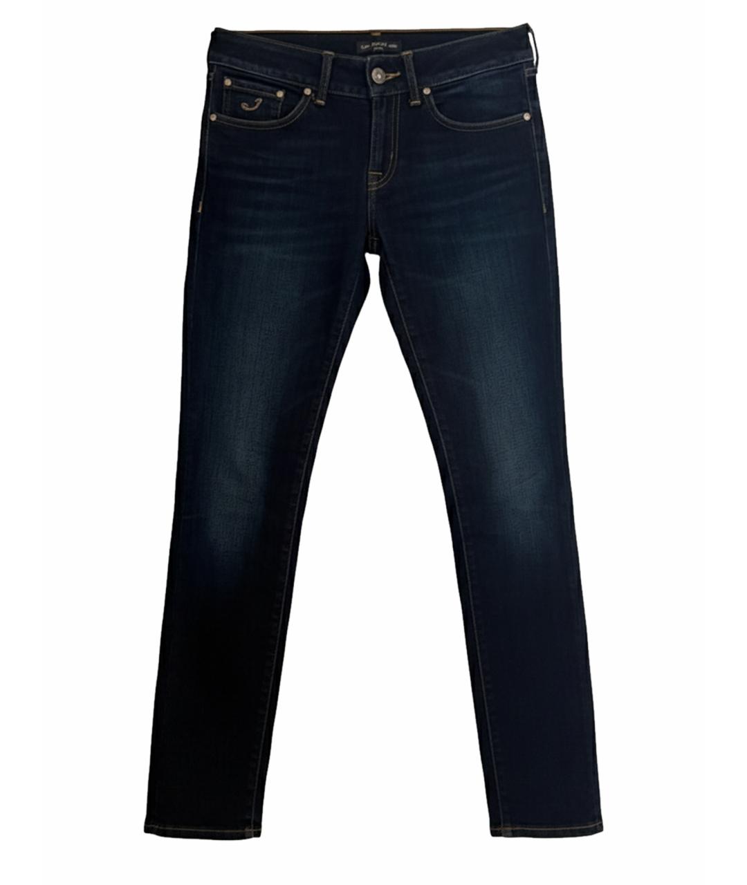 JACOB COHEN Темно-синие хлопко-эластановые прямые джинсы, фото 1