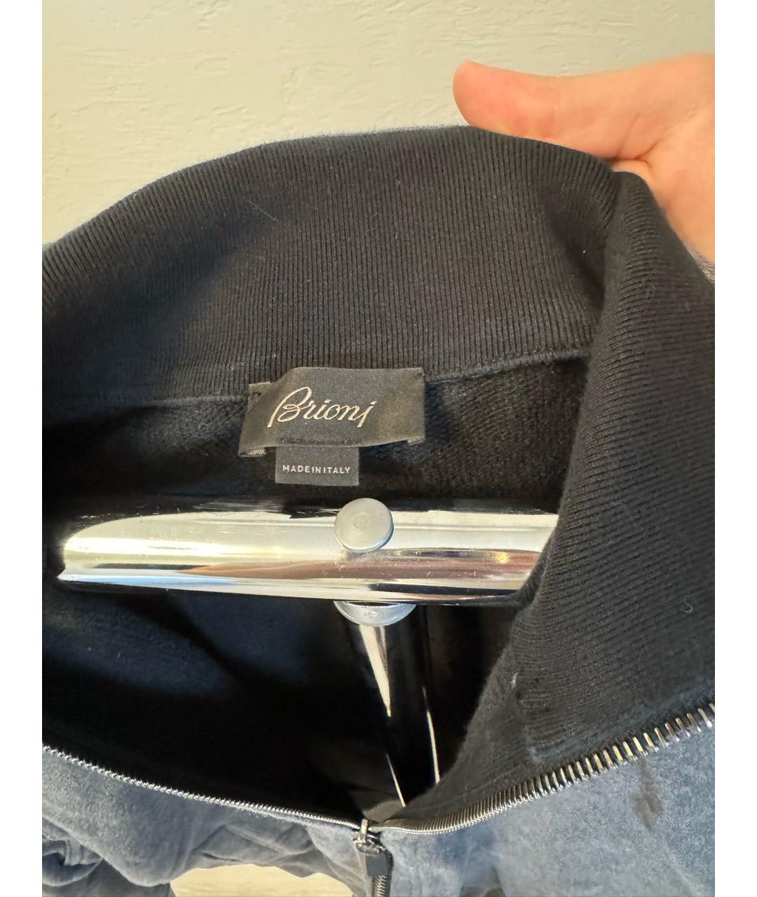 BRIONI Серый хлопковый кардиган, фото 3