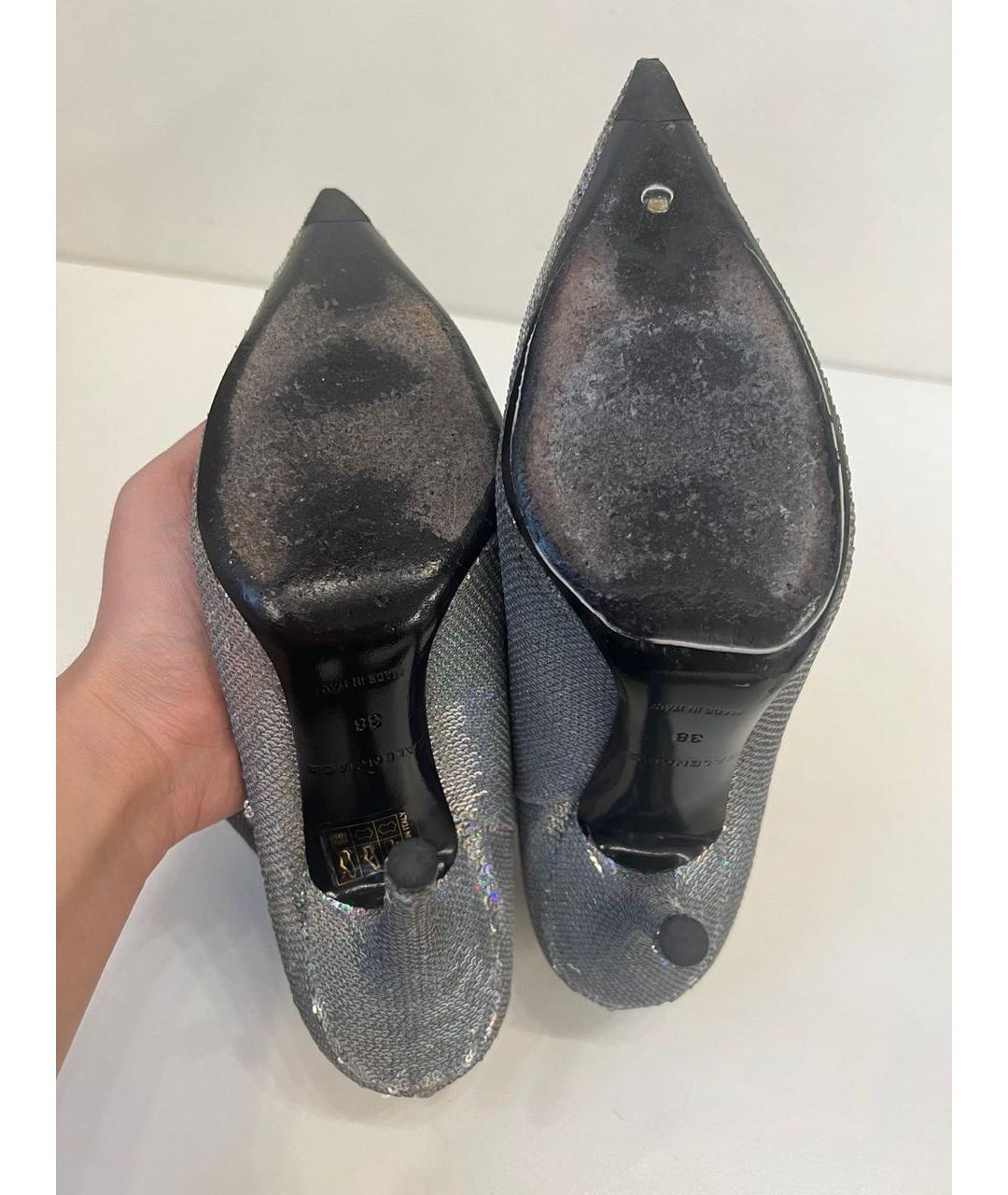 BALENCIAGA Серебряные ботильоны, фото 4