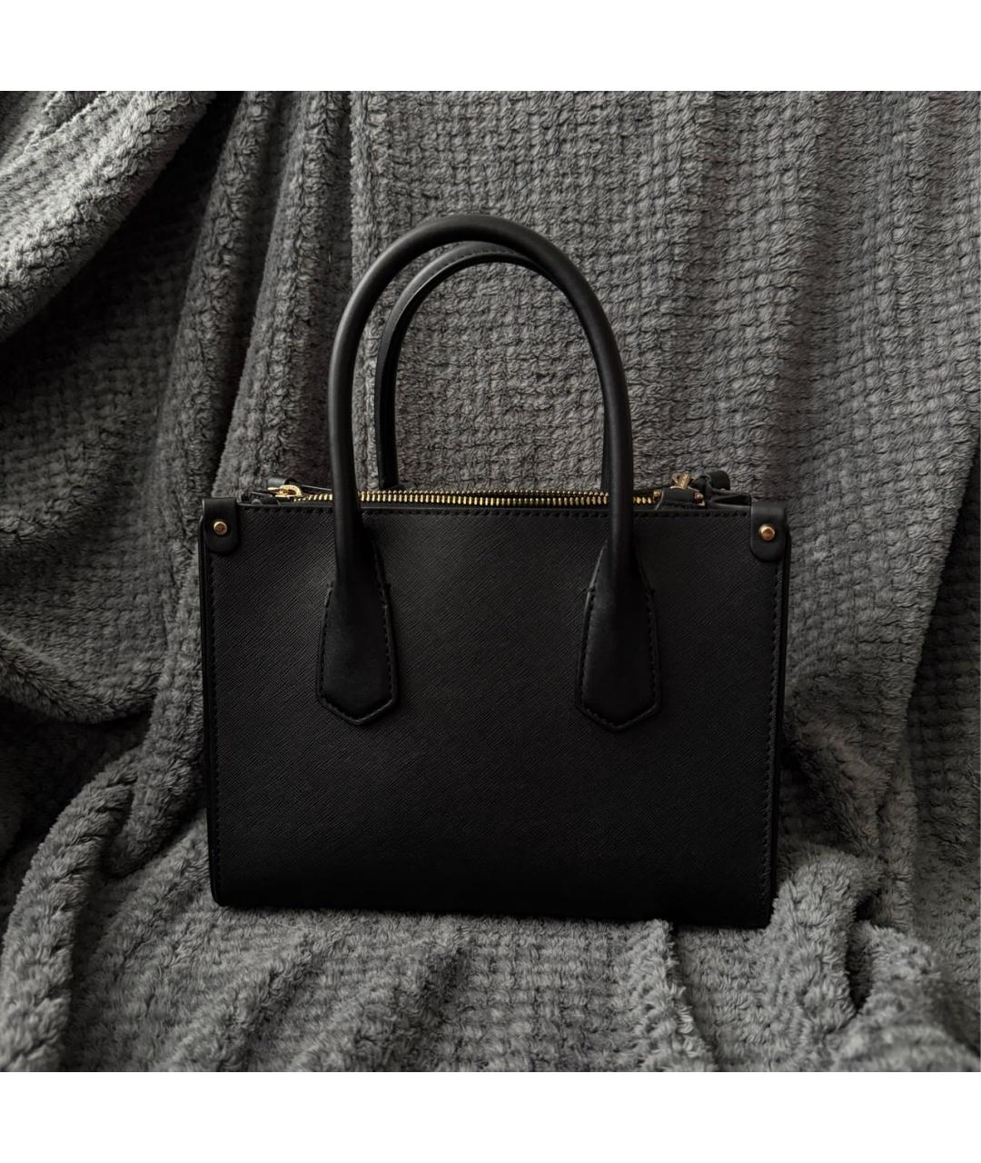 MICHAEL KORS Черная сумка с короткими ручками из искусственной кожи, фото 2