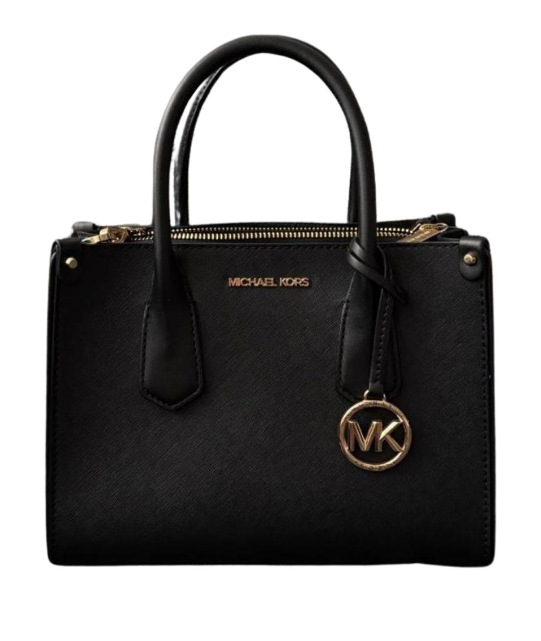 MICHAEL KORS Черная сумка с короткими ручками из искусственной кожи, фото 1