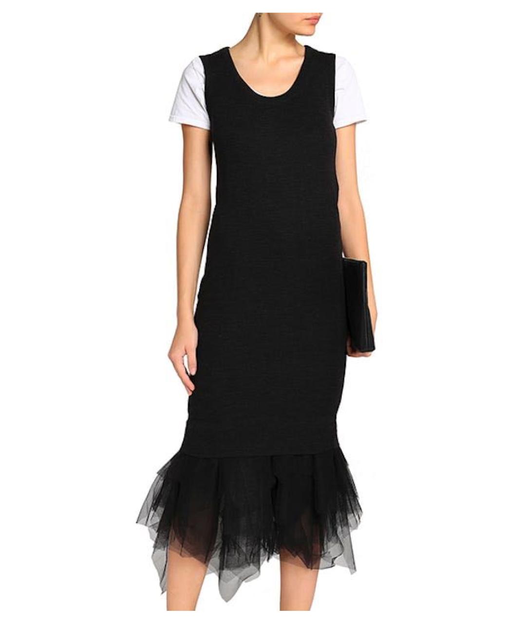 BRUNELLO CUCINELLI Черное ацетатное повседневное платье, фото 6