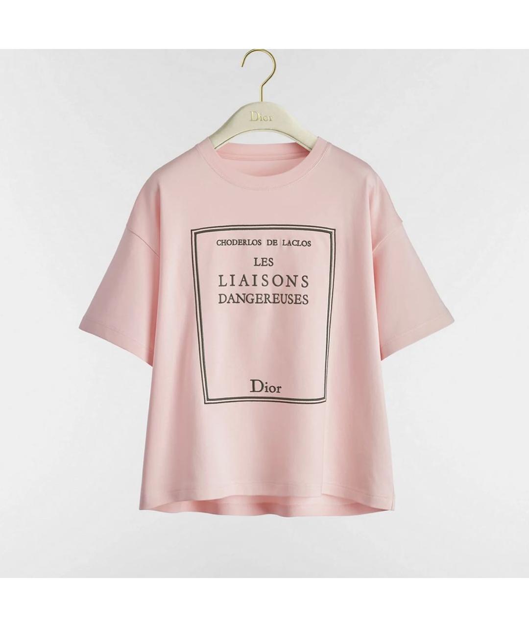 CHRISTIAN DIOR Розовая футболка, фото 4