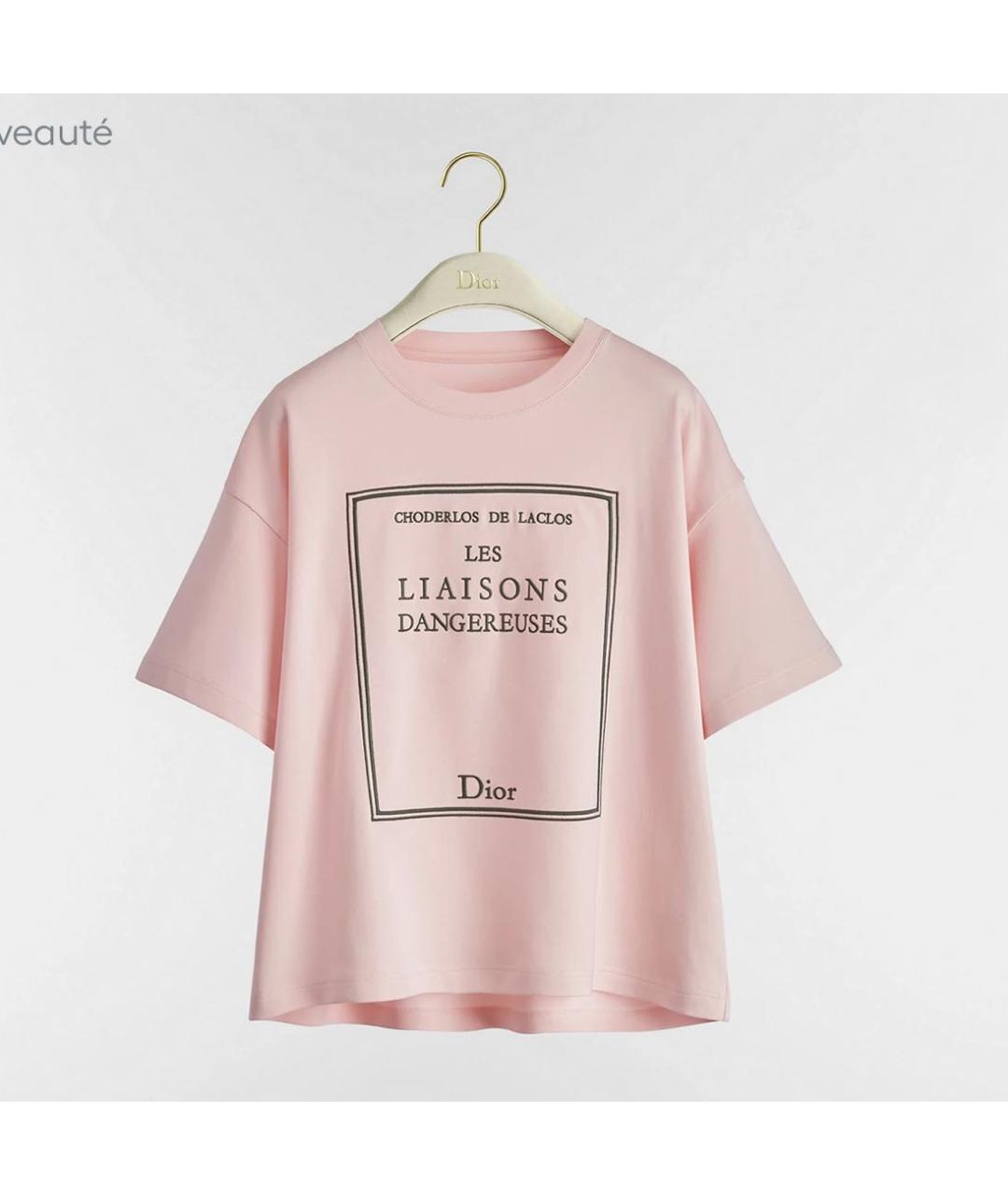 CHRISTIAN DIOR Розовая футболка, фото 3