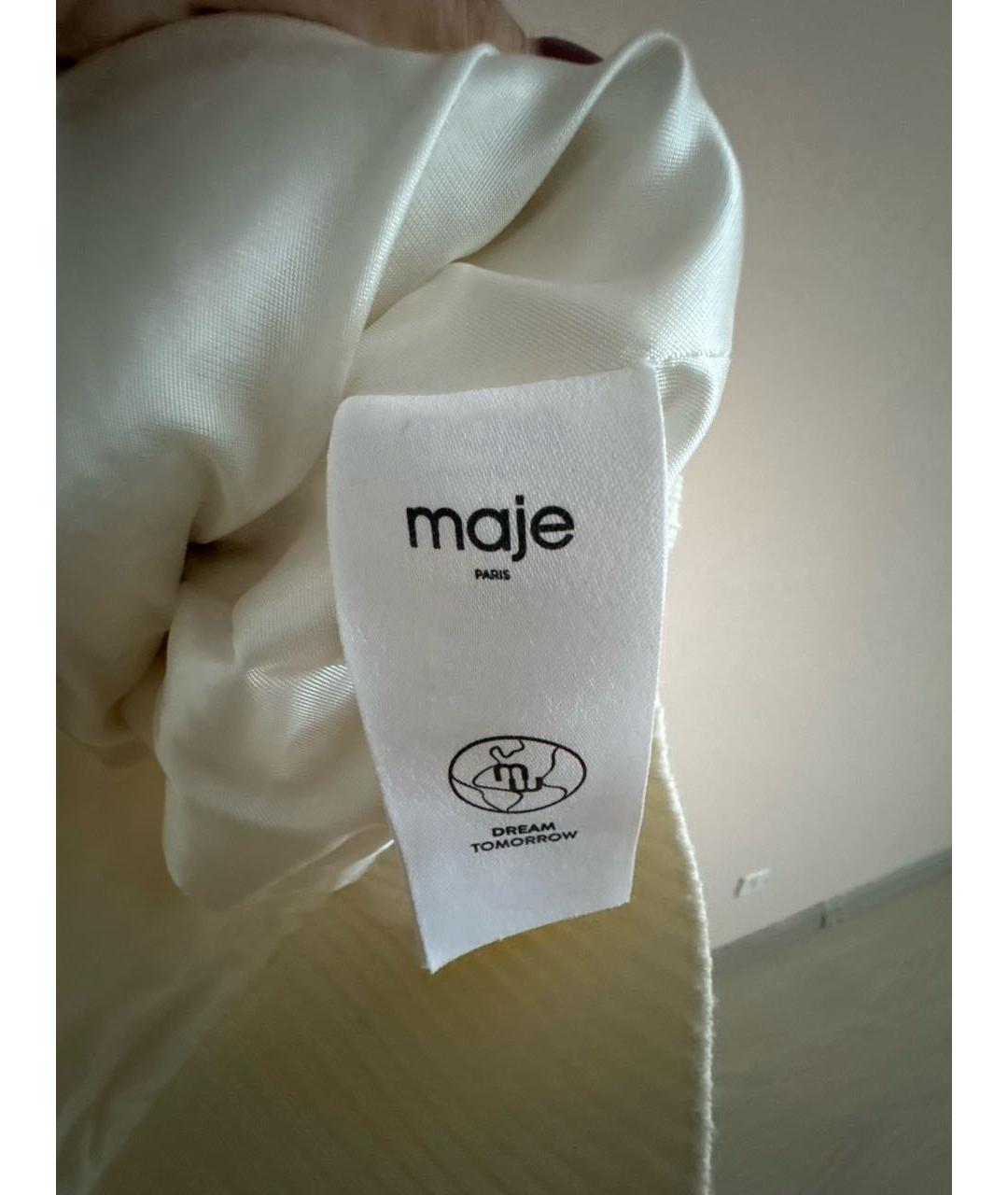 MAJE Белый шерстяной жакет/пиджак, фото 3
