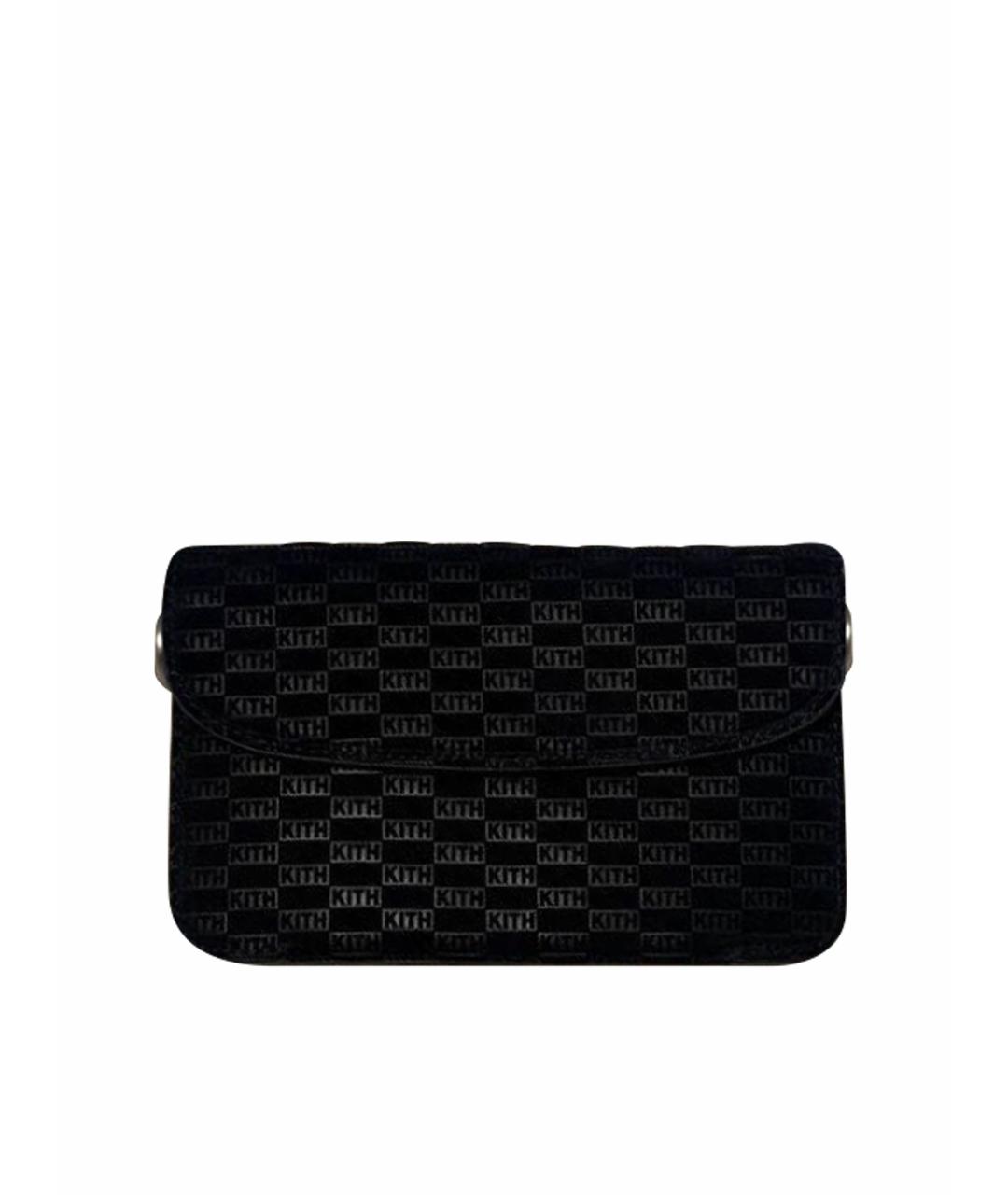 KITH Черная бархатная барсетка, фото 1