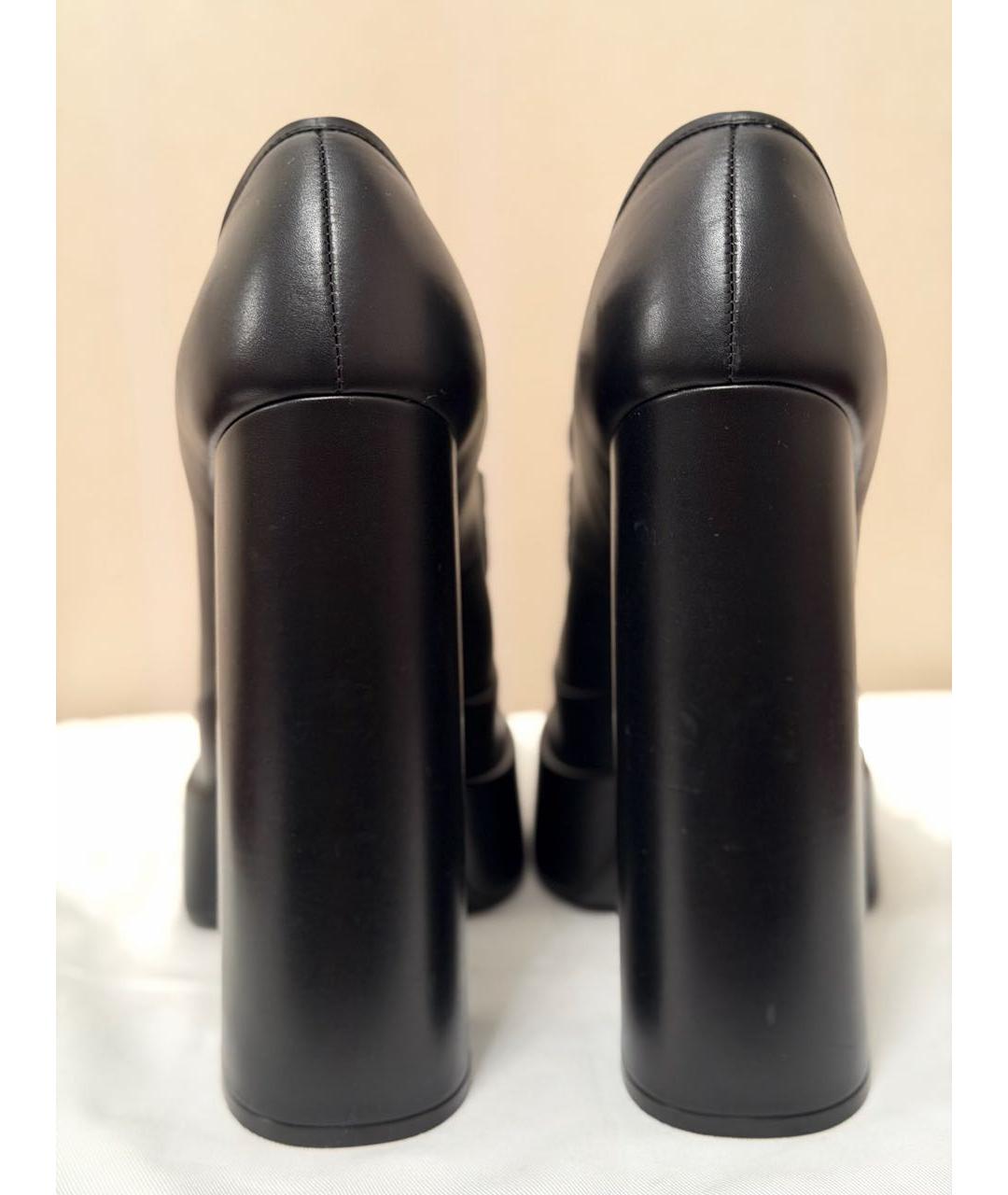 VERSACE Черные кожаные туфли, фото 4
