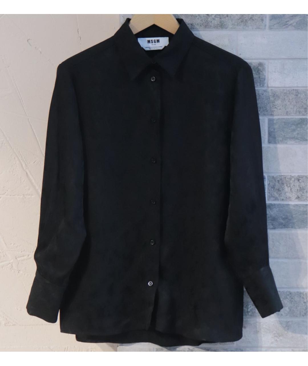 MSGM Черная ацетатная рубашка, фото 2