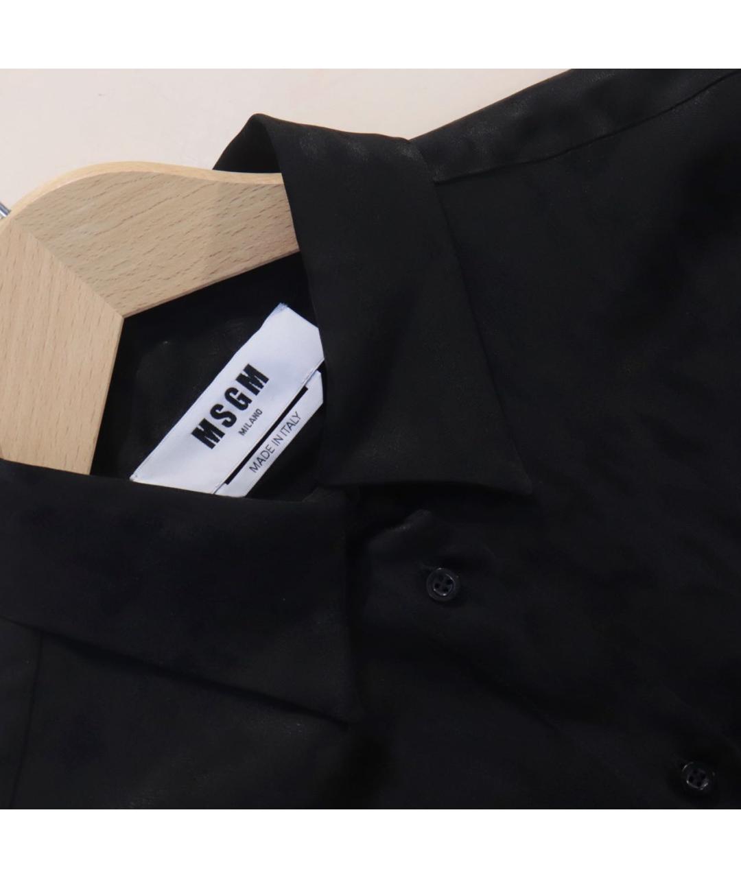 MSGM Черная ацетатная рубашка, фото 4