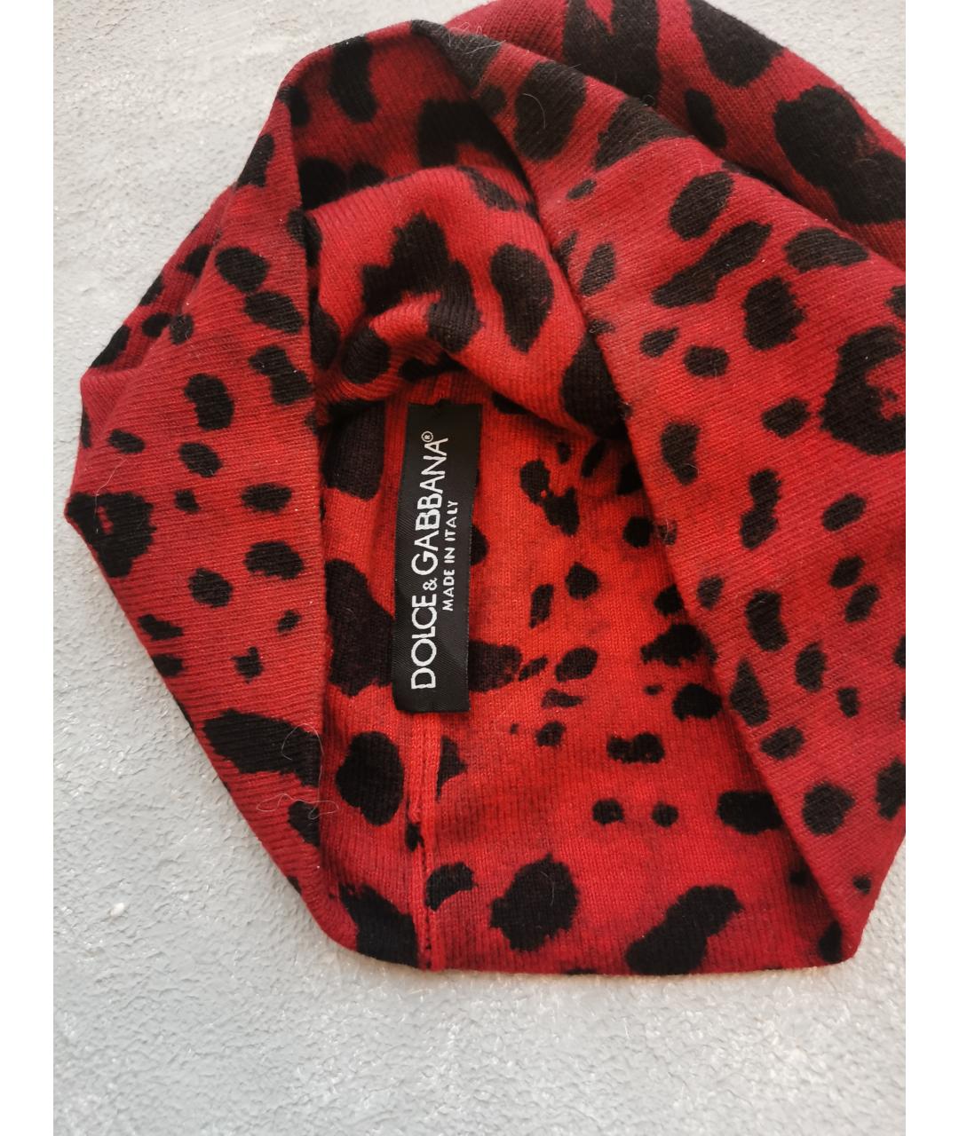 DOLCE&GABBANA Красная хлопковая шапка, фото 3