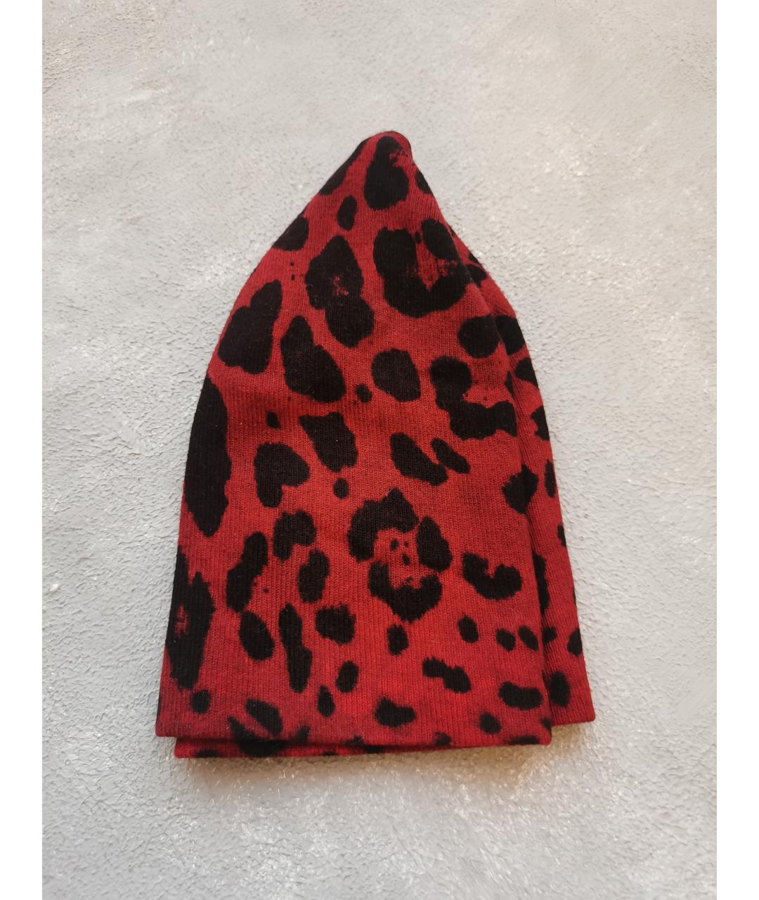 DOLCE&GABBANA Красная хлопковая шапка, фото 2