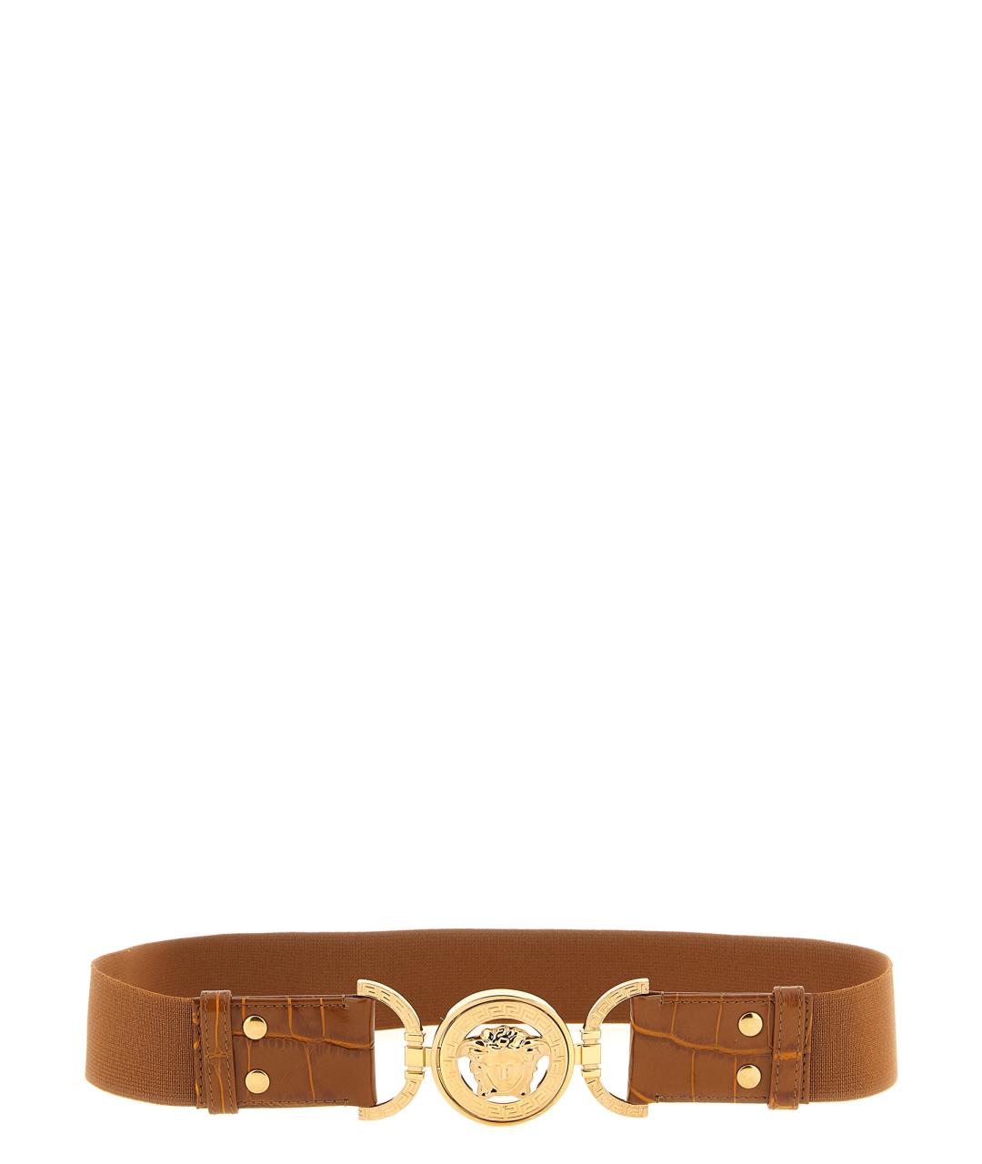 VERSACE Коричневый кожаный ремень, фото 1