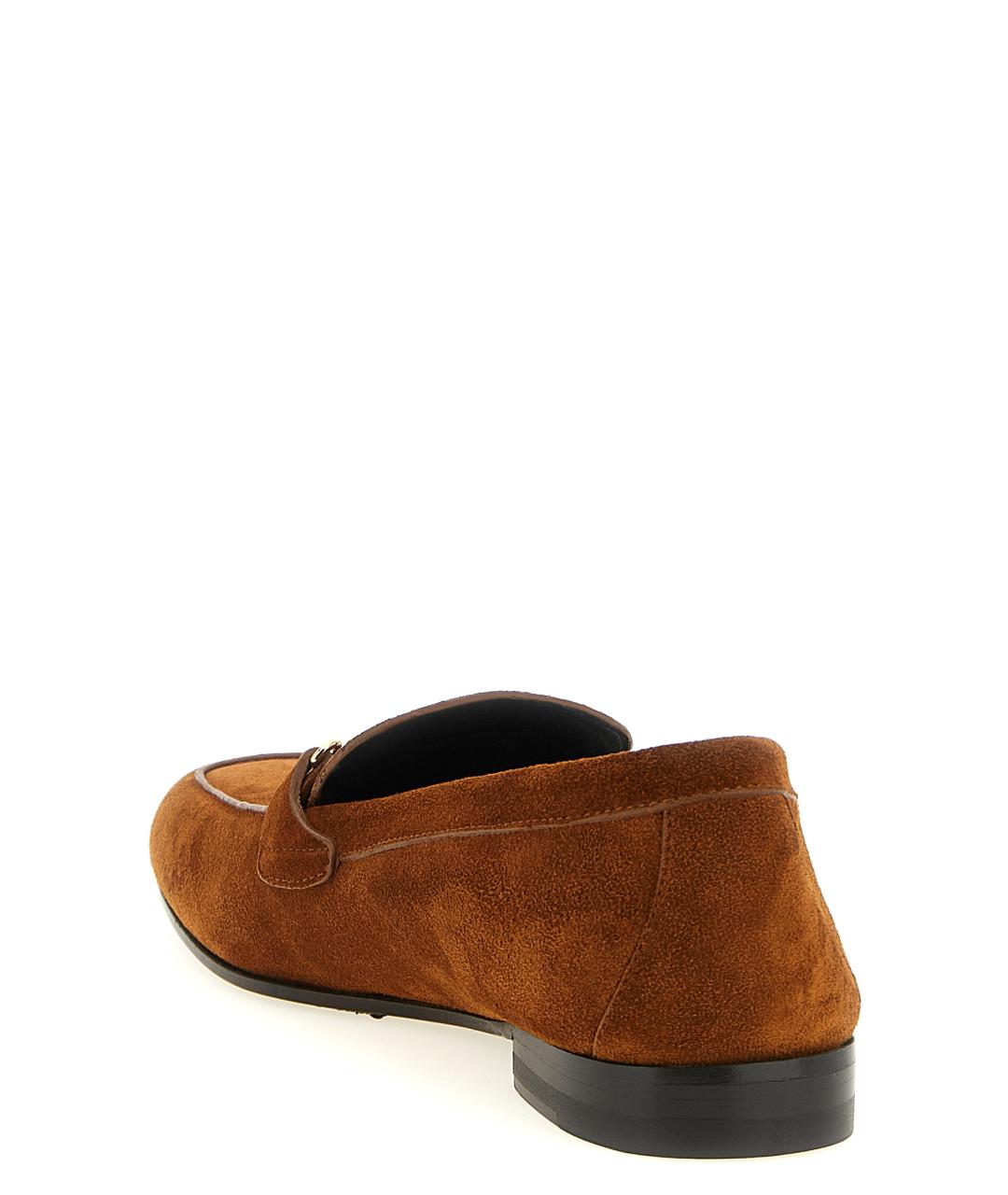 VERSACE Коричневые замшевые лоферы, фото 3