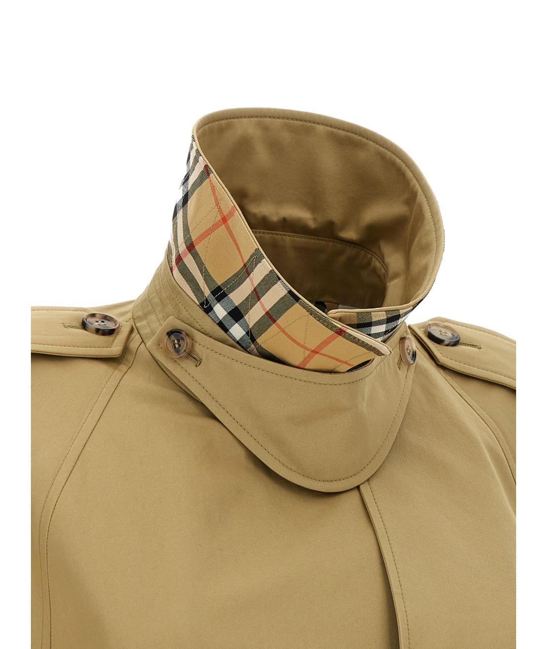 BURBERRY Бежевый хлопковый тренч/плащ, фото 6