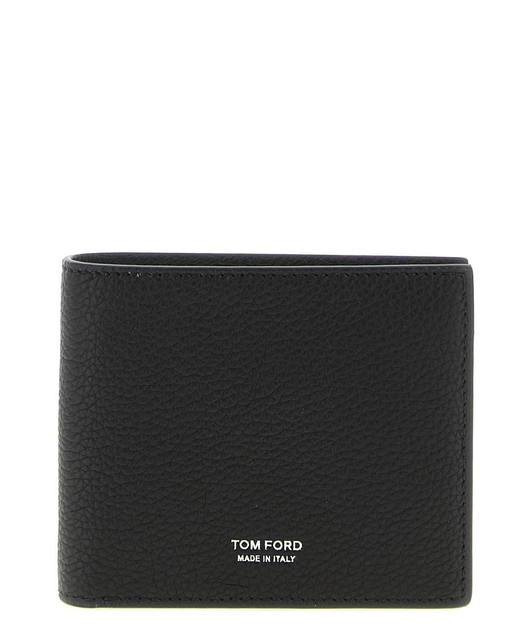 TOM FORD Черный кожаный кошелек, фото 1