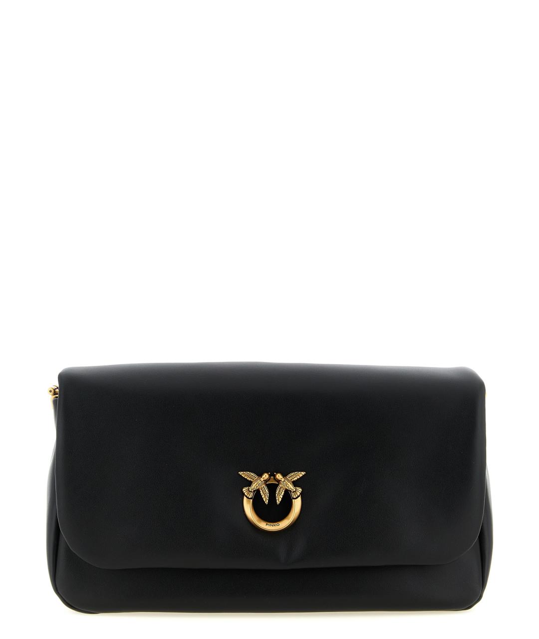 PINKO Черная кожаная сумка через плечо, фото 1