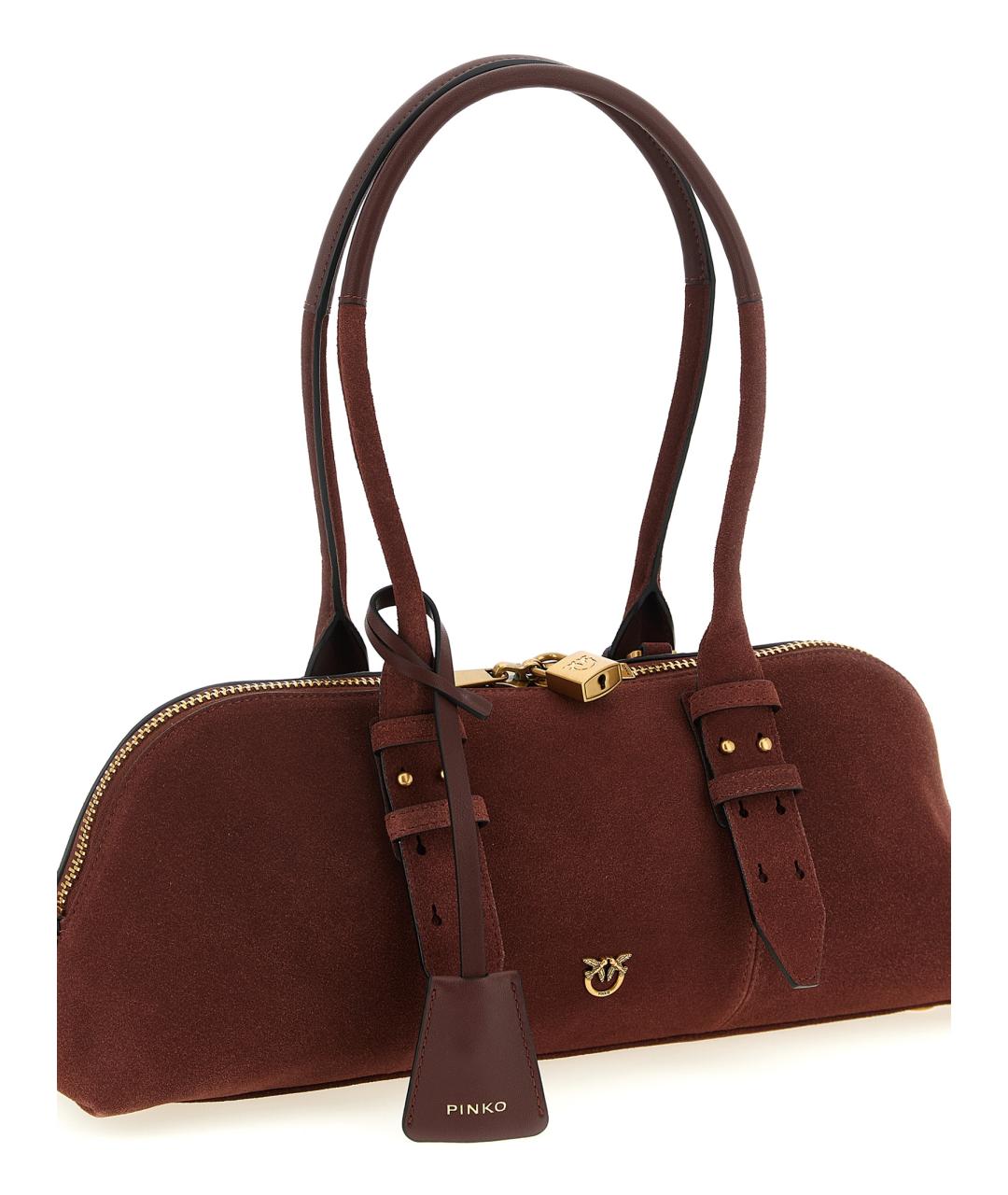 PINKO Бордовая кожаная сумка через плечо, фото 3