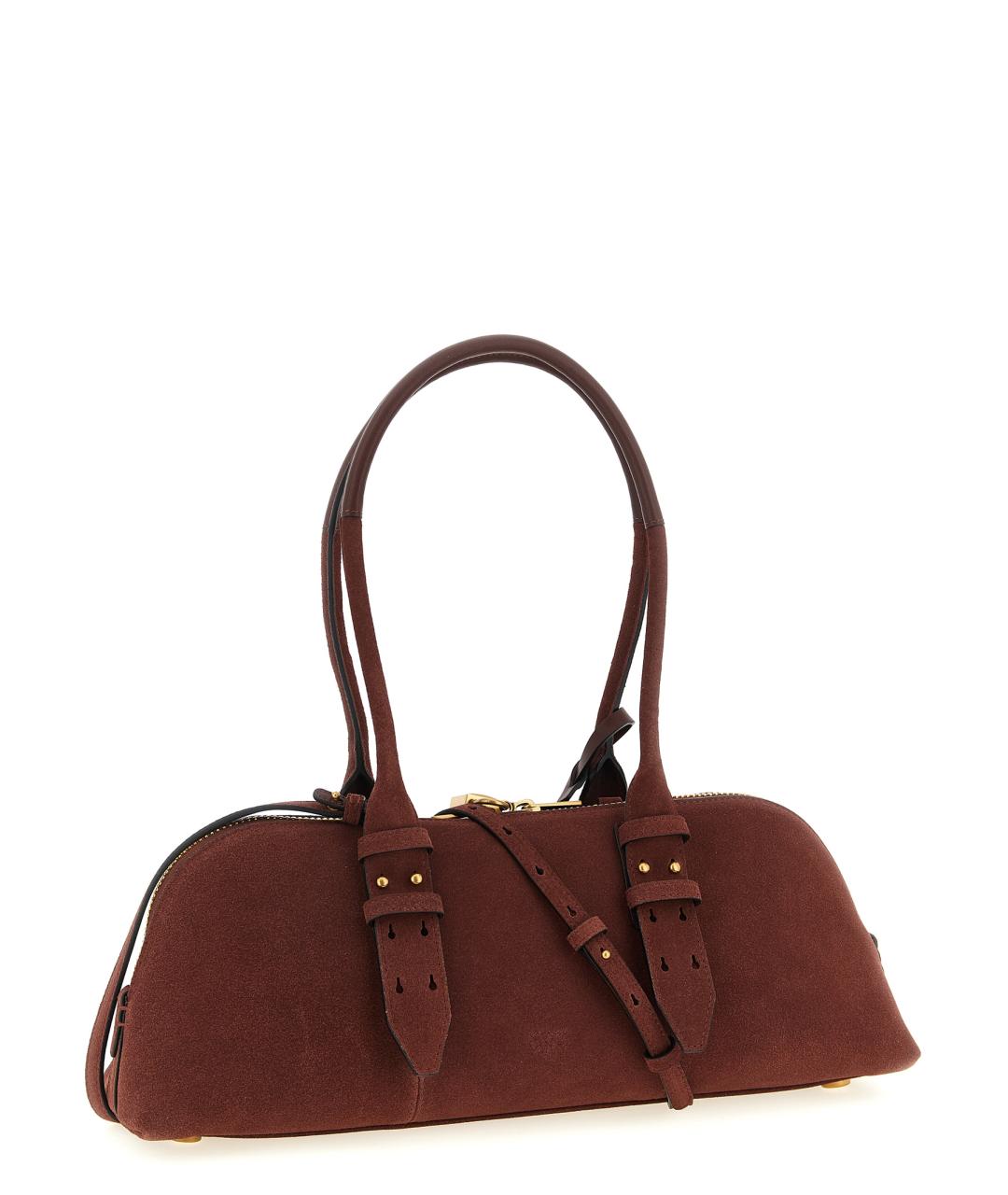 PINKO Бордовая кожаная сумка через плечо, фото 2