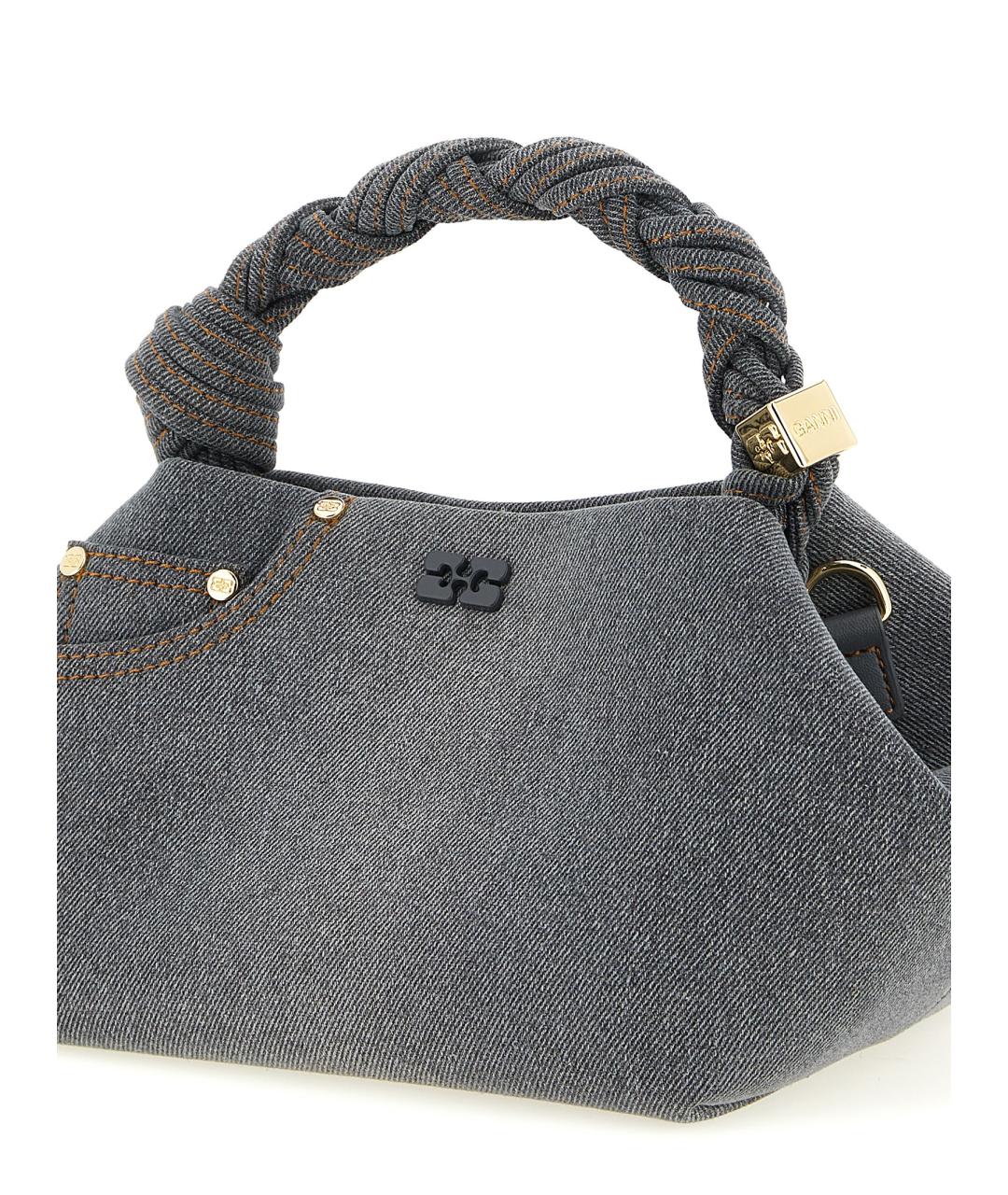 GANNI Серая хлопковая сумка тоут, фото 3