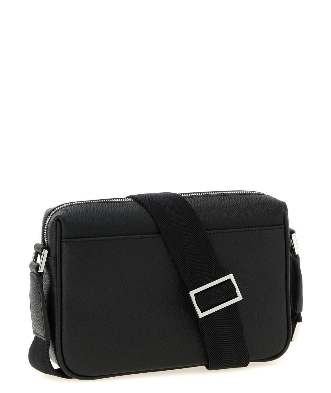 HUGO BOSS Черная кожаная сумка на плечо, фото 2