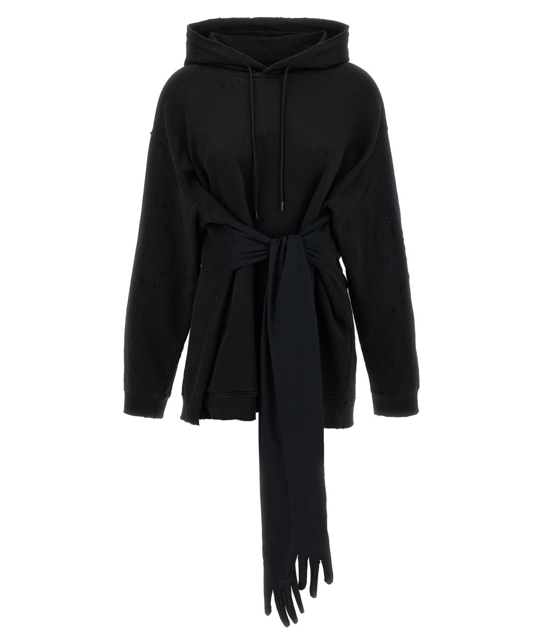 MM6 MAISON MARGIELA Черное хлопковое платье, фото 1