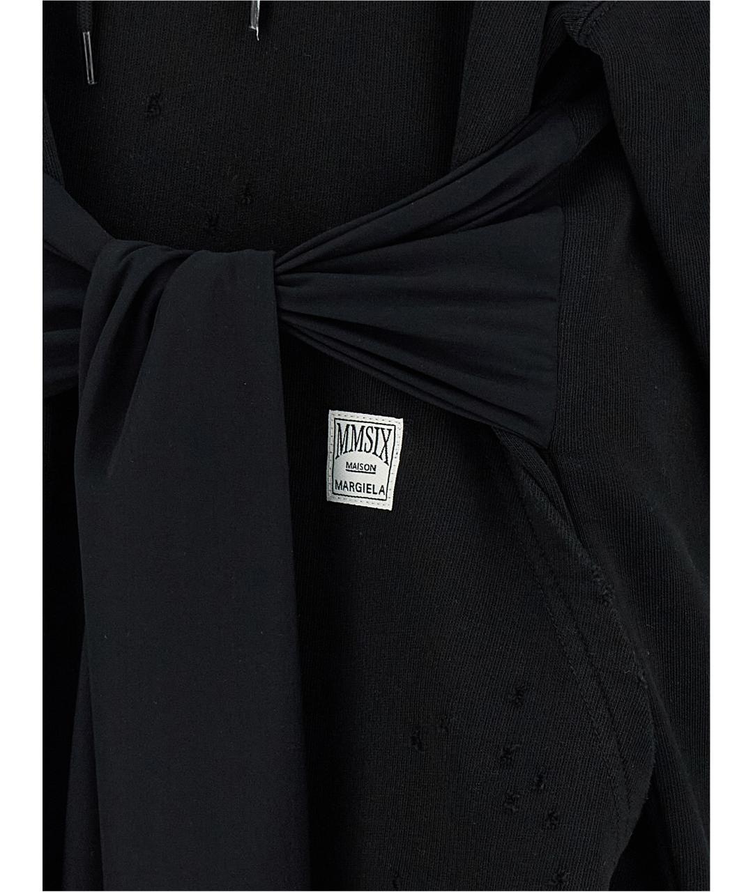 MM6 MAISON MARGIELA Черное хлопковое платье, фото 5