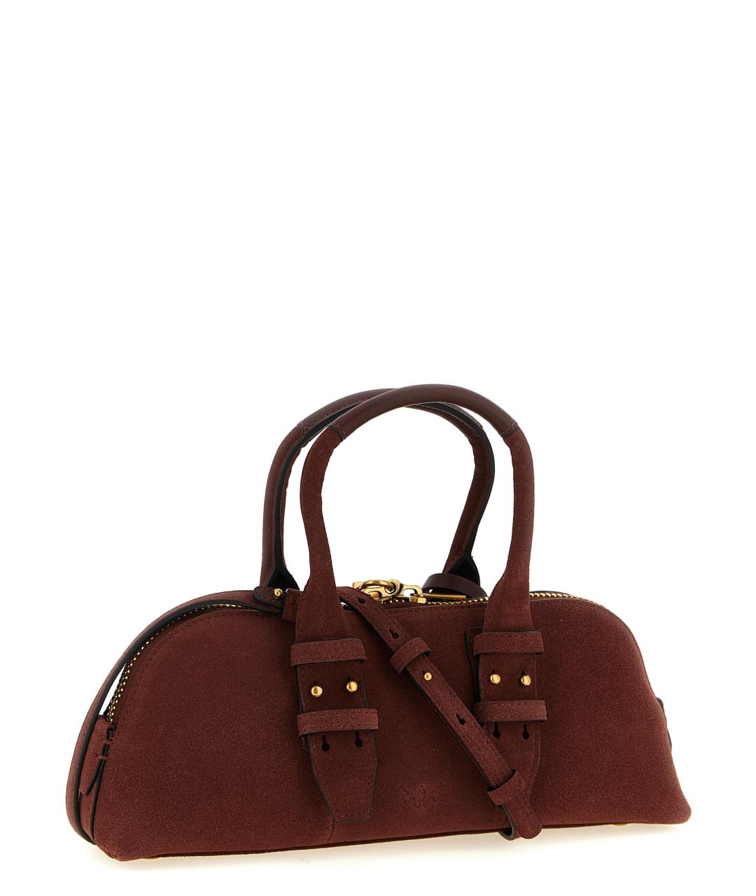 PINKO Бордовая кожаная сумка через плечо, фото 2